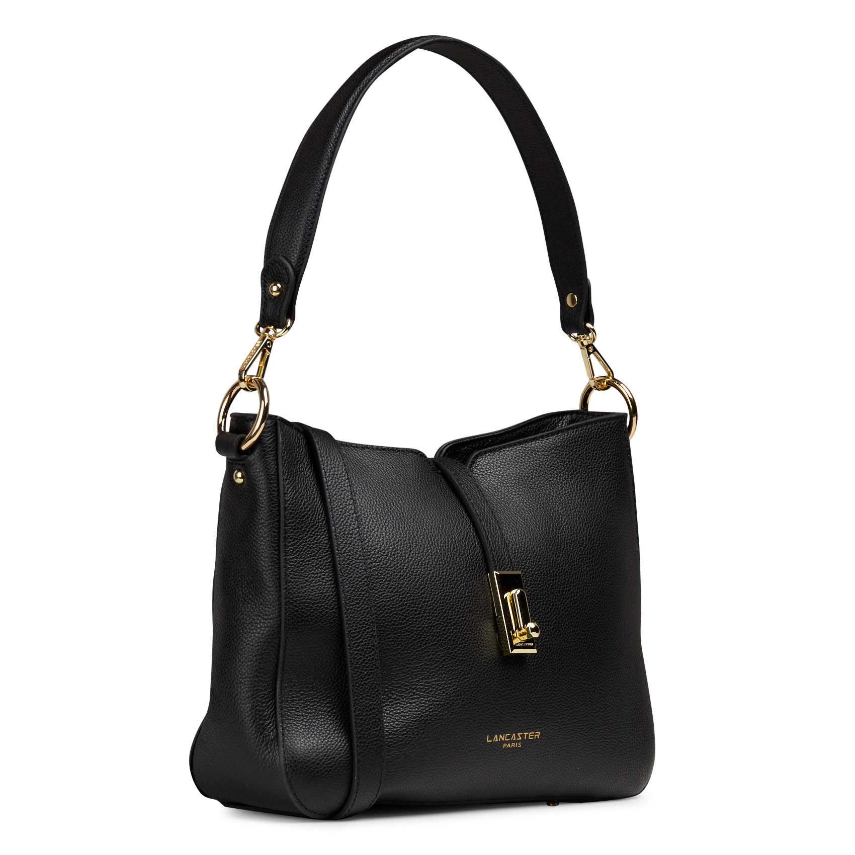 Leather clutch bag LANCASTER PARIS Black