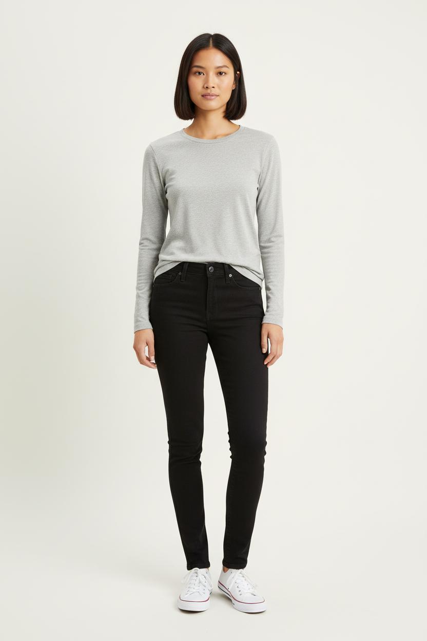 Cropped slim jeans with studs LEVI'S - Seconde main Black