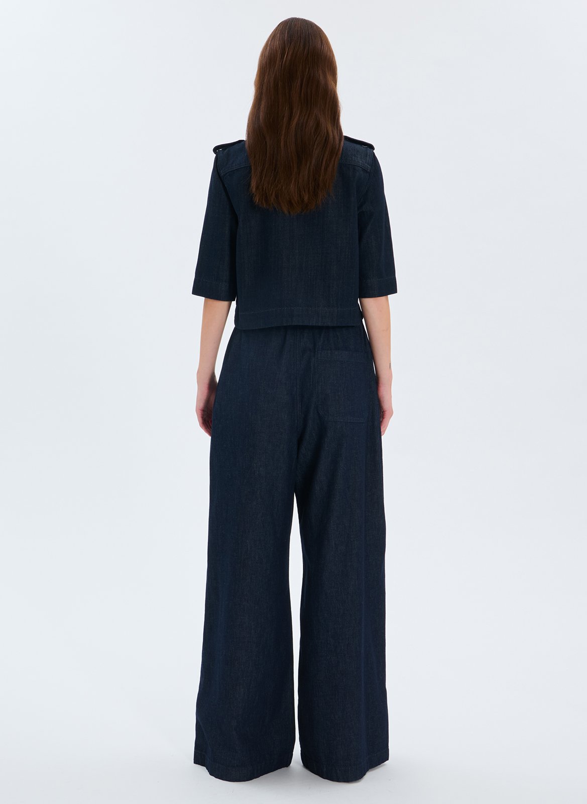 Chemise en denim col classique ZAPA Noir