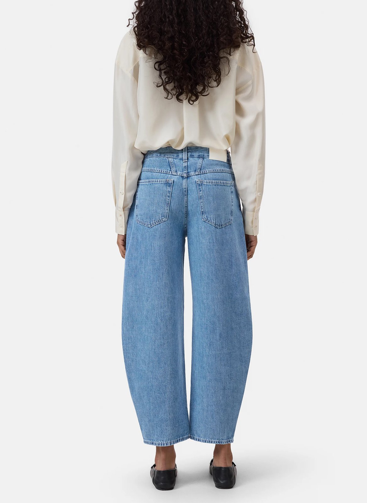 Jean ballon en coton bio CLOSED Bleu