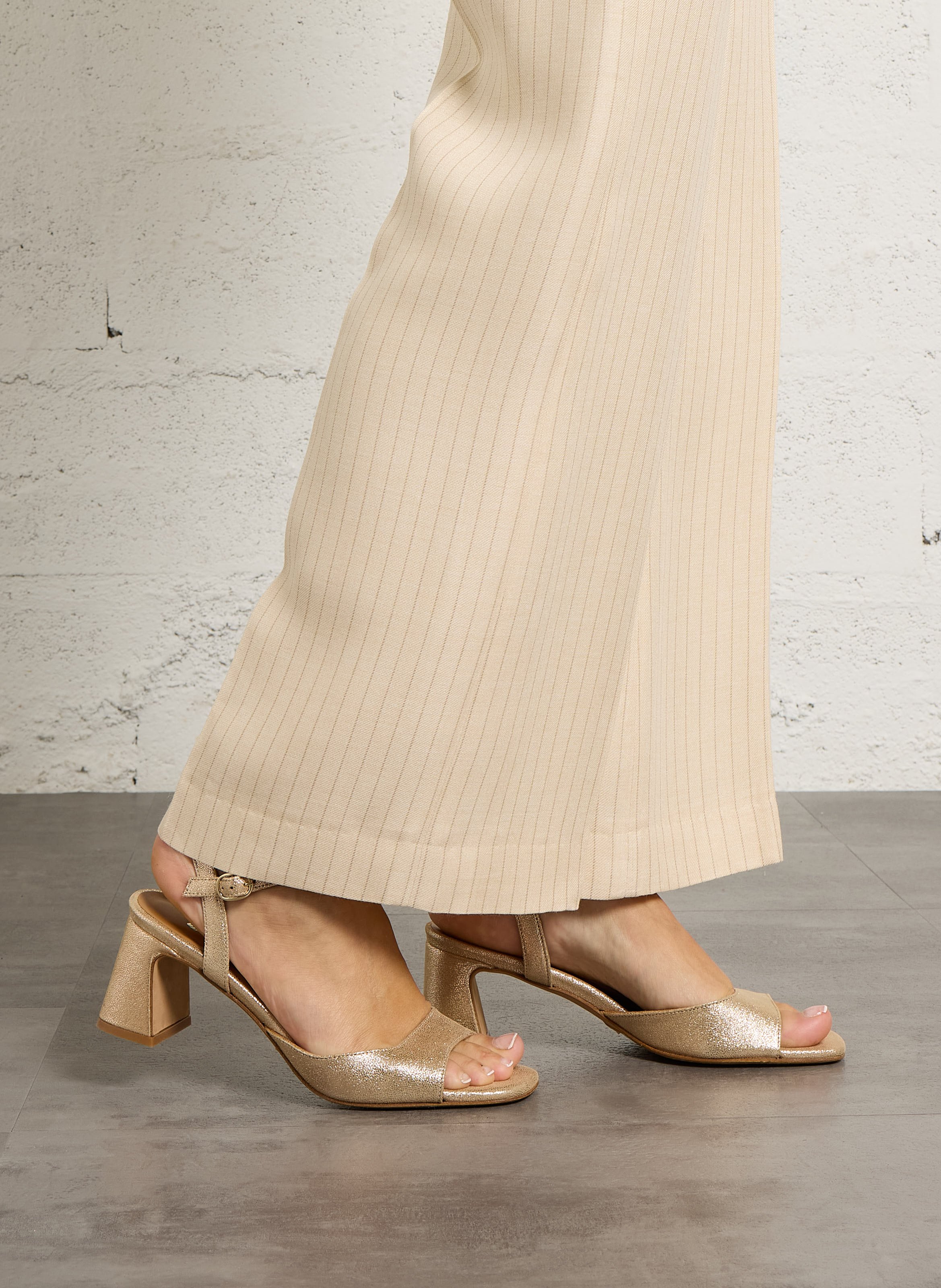 Sandalen met glitterleren hak BOBBIES Goudkleurig