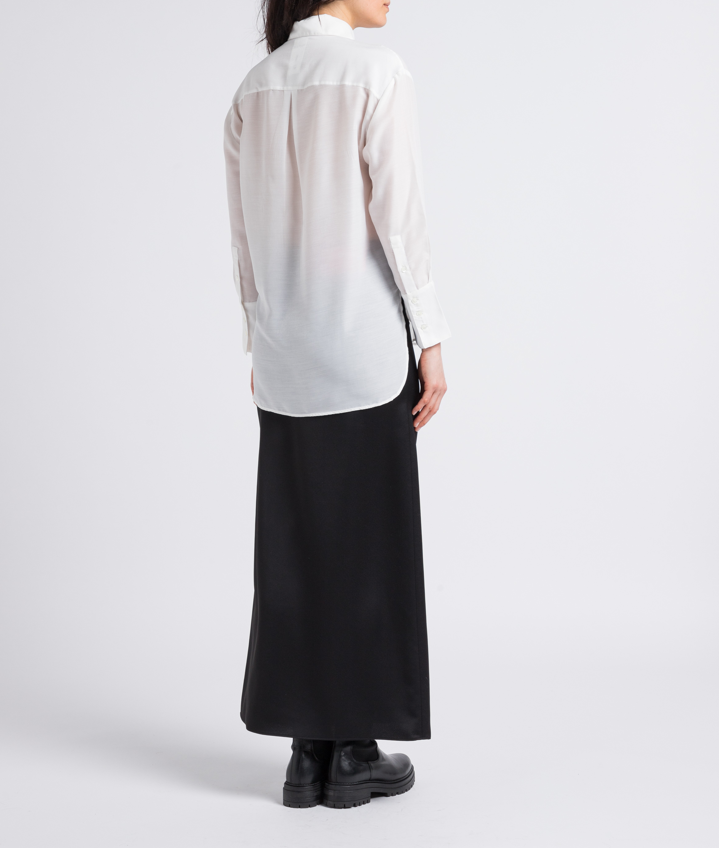 Gerade geschnittene Bluse mit Stickerei MAX&Co. Weiss