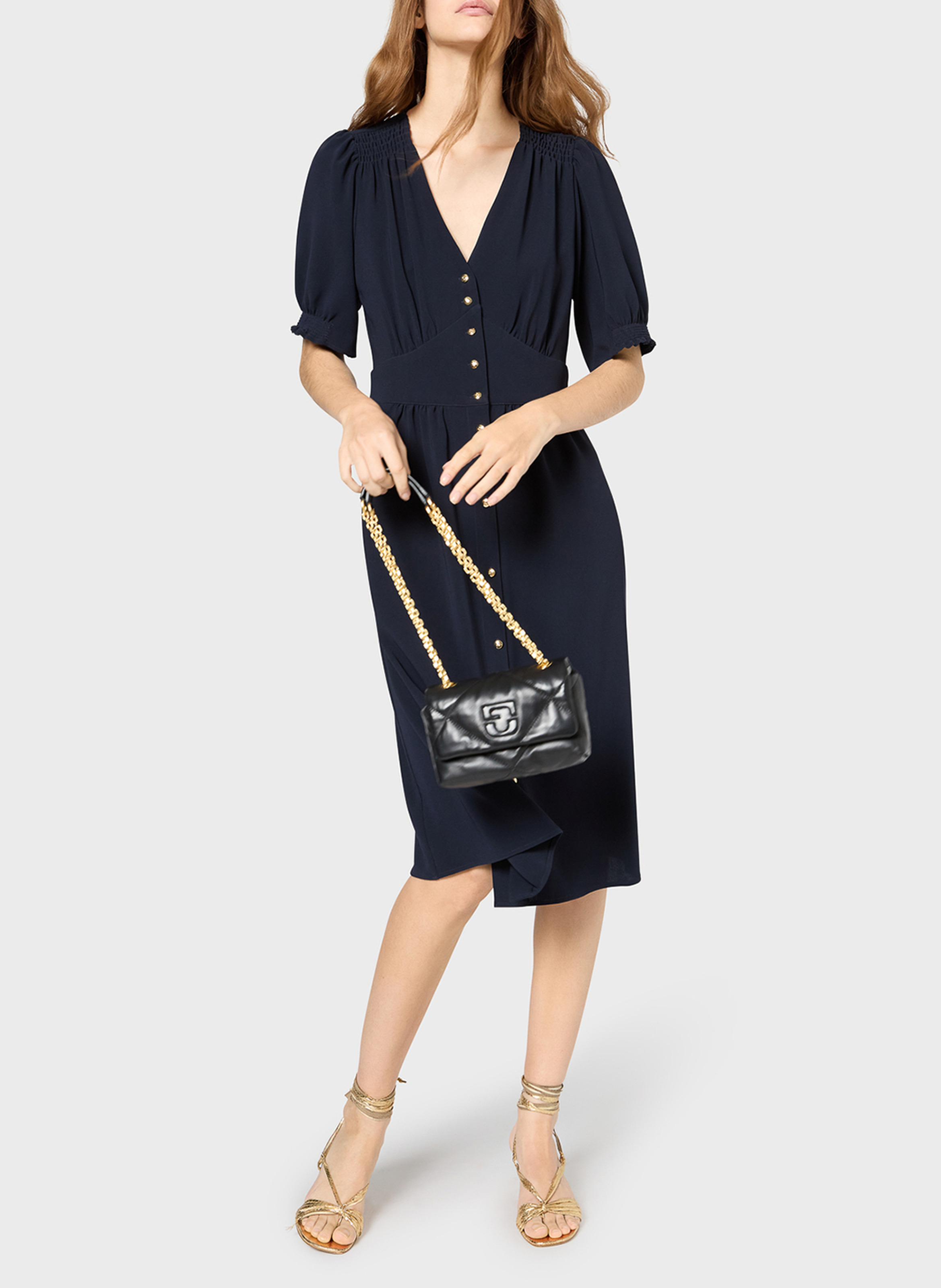 Quilted flap shoulder bag GERARD DAREL Black