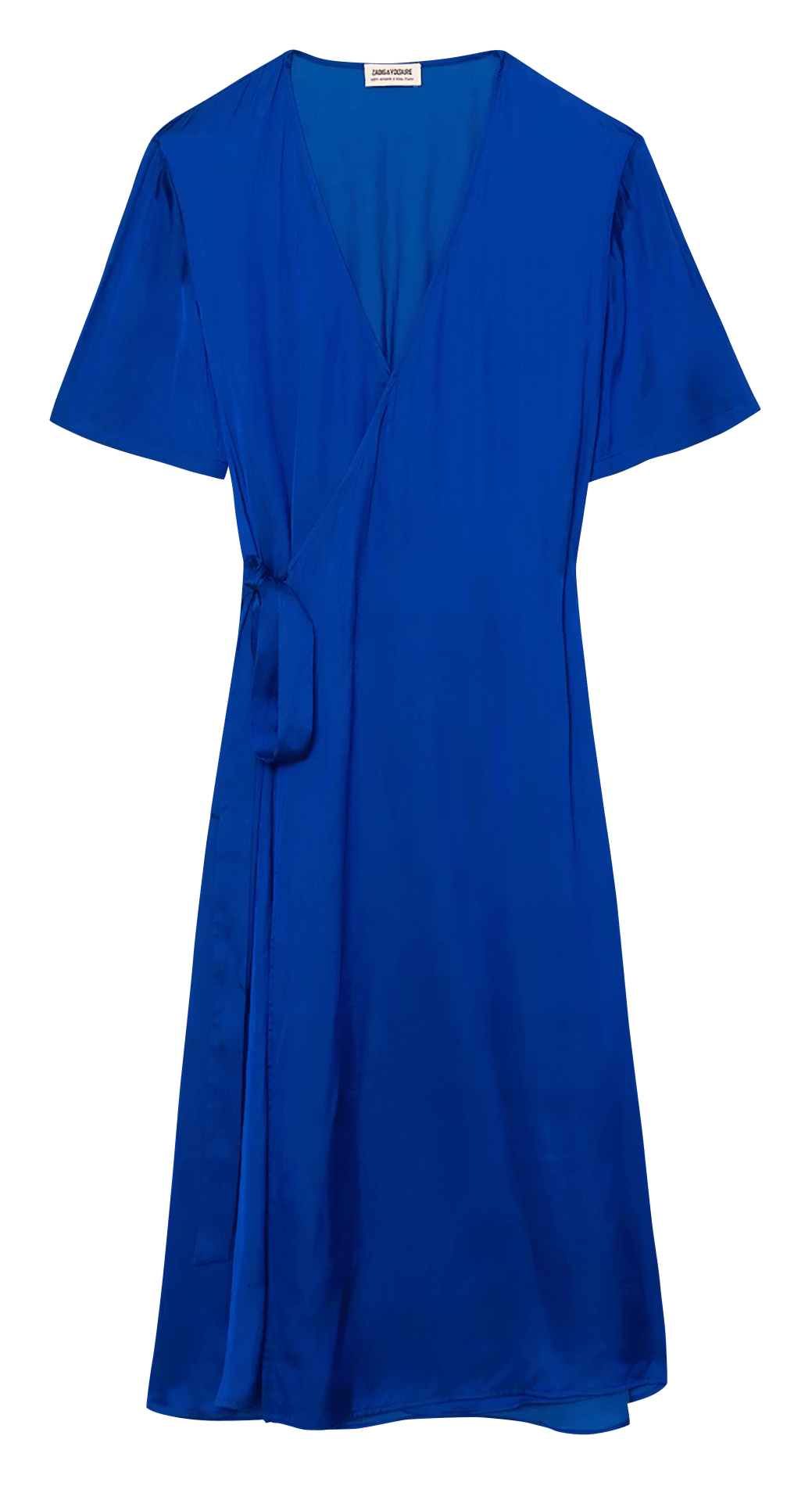 Satiny midi wrap dress ZADIG&VOLTAIRE Blue