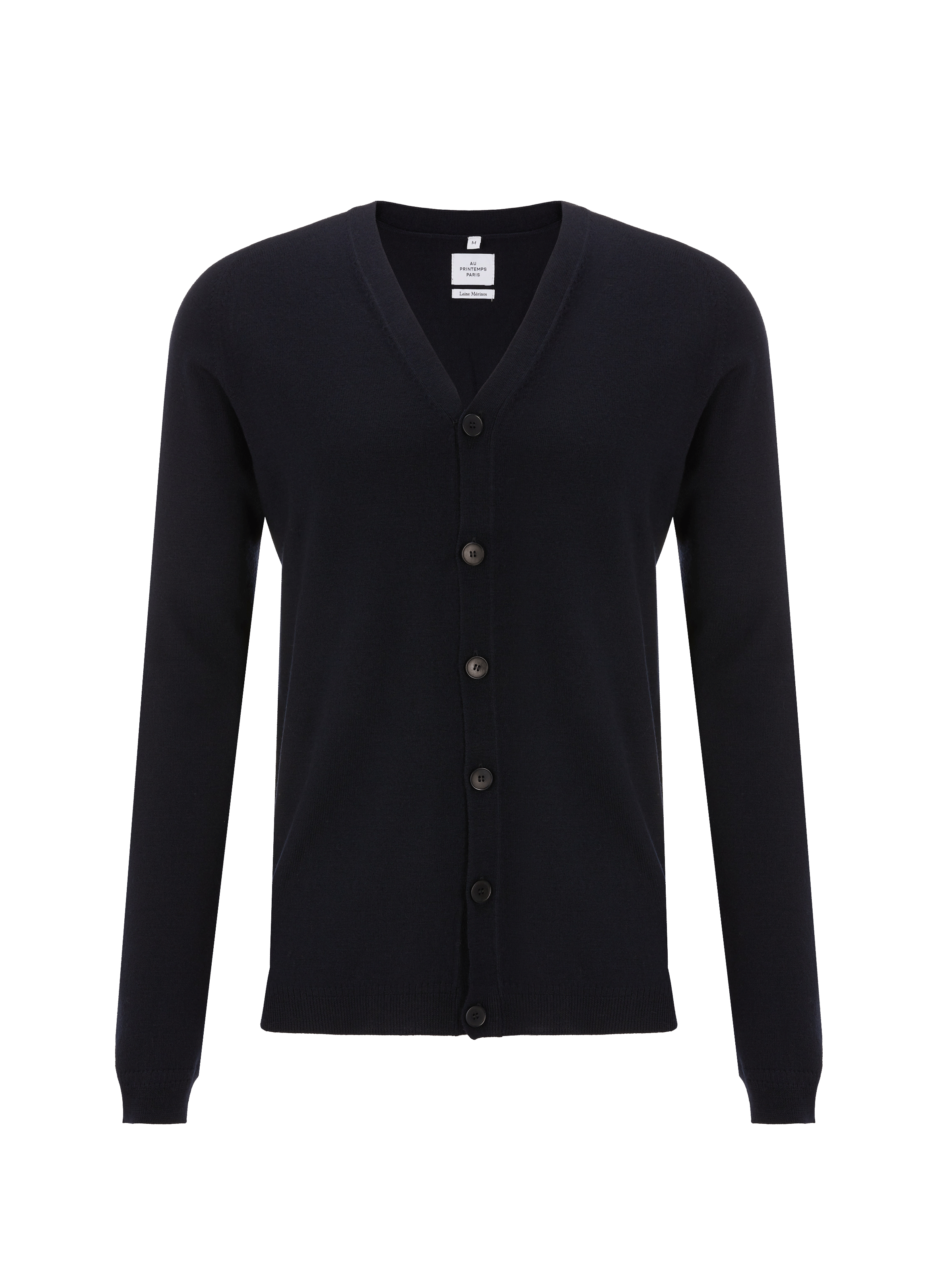 Merino wool cardigan AU PRINTEMPS PARIS Blue