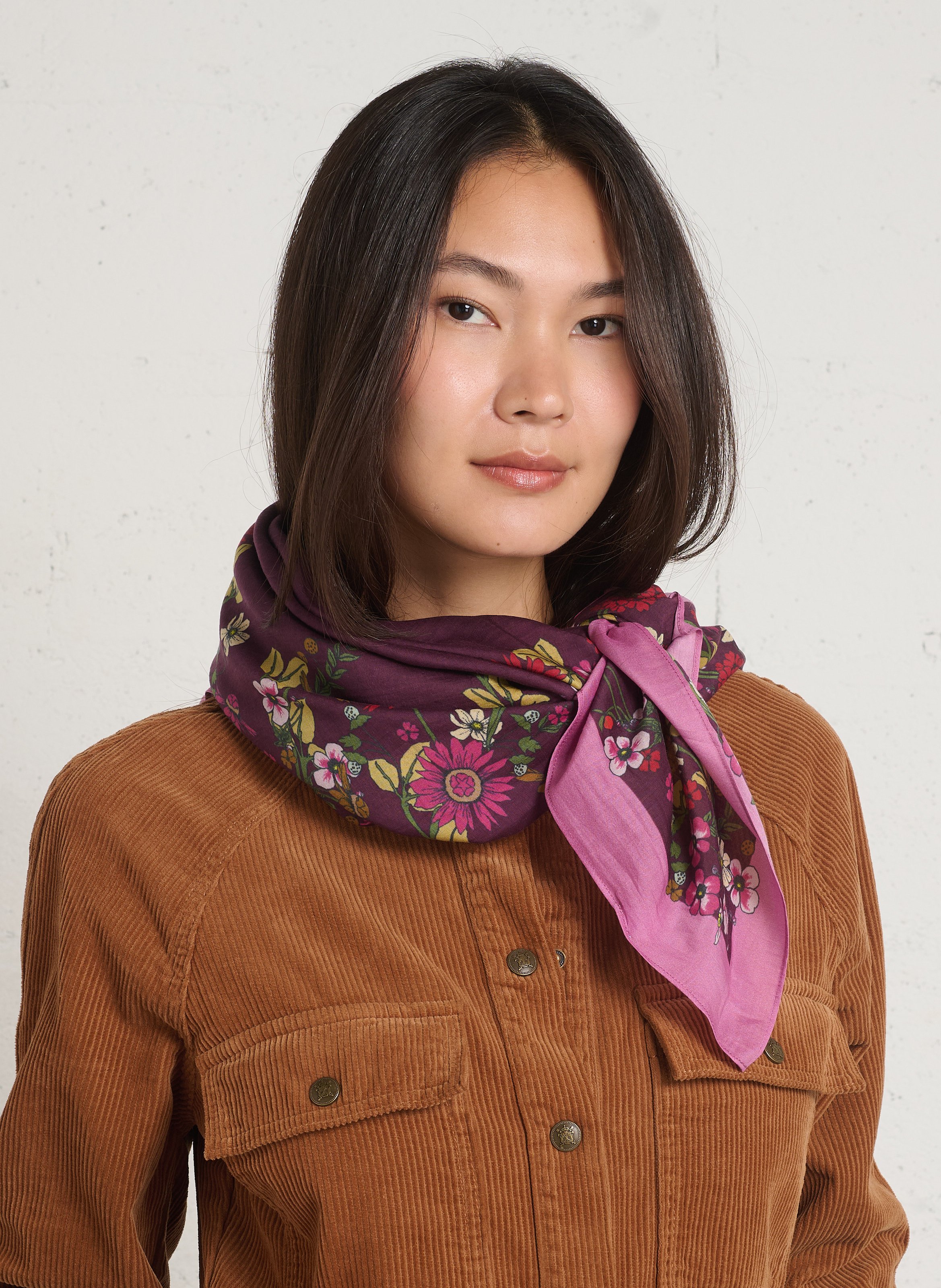 Foulard imprimé en coton et soie BECKSONDERGAARD