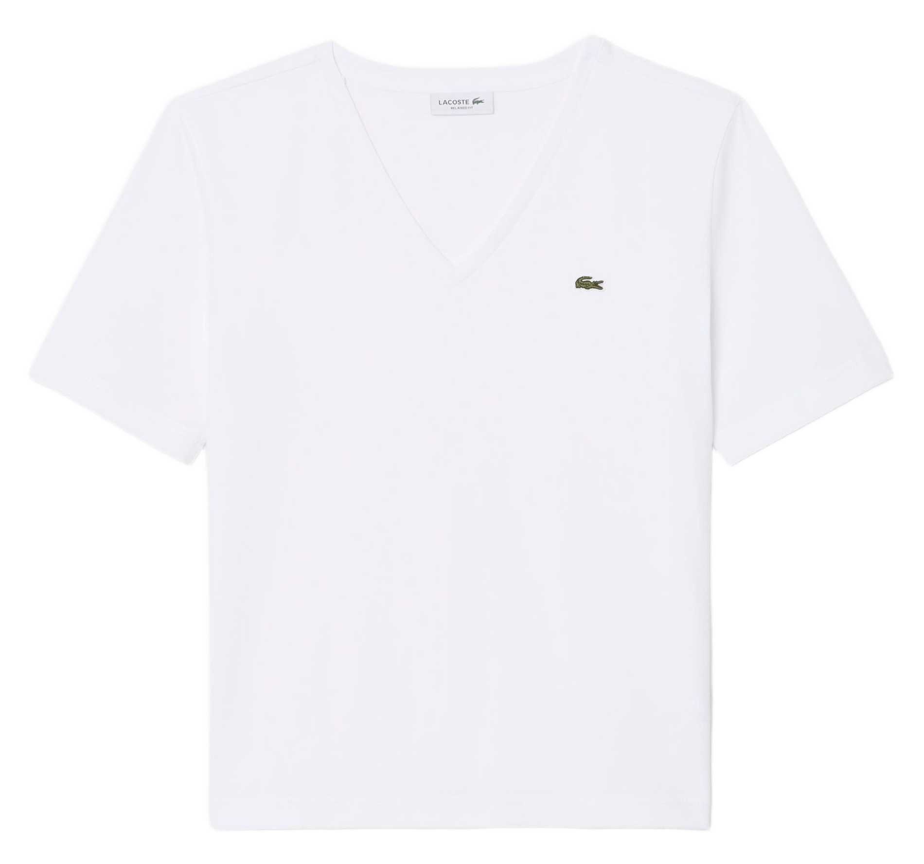 T-Shirt mit V-Ausschnitt aus Baumwolle LACOSTE