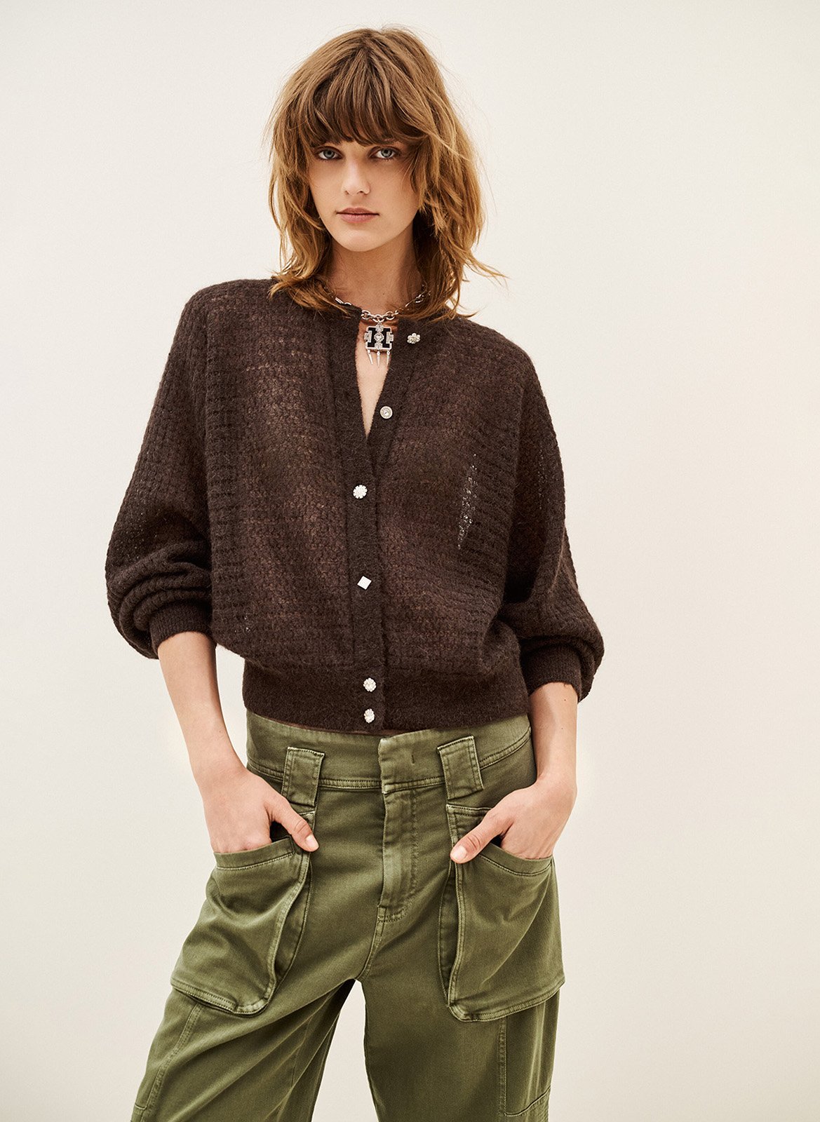 Loose-fit wool-blend cardigan BA&SH