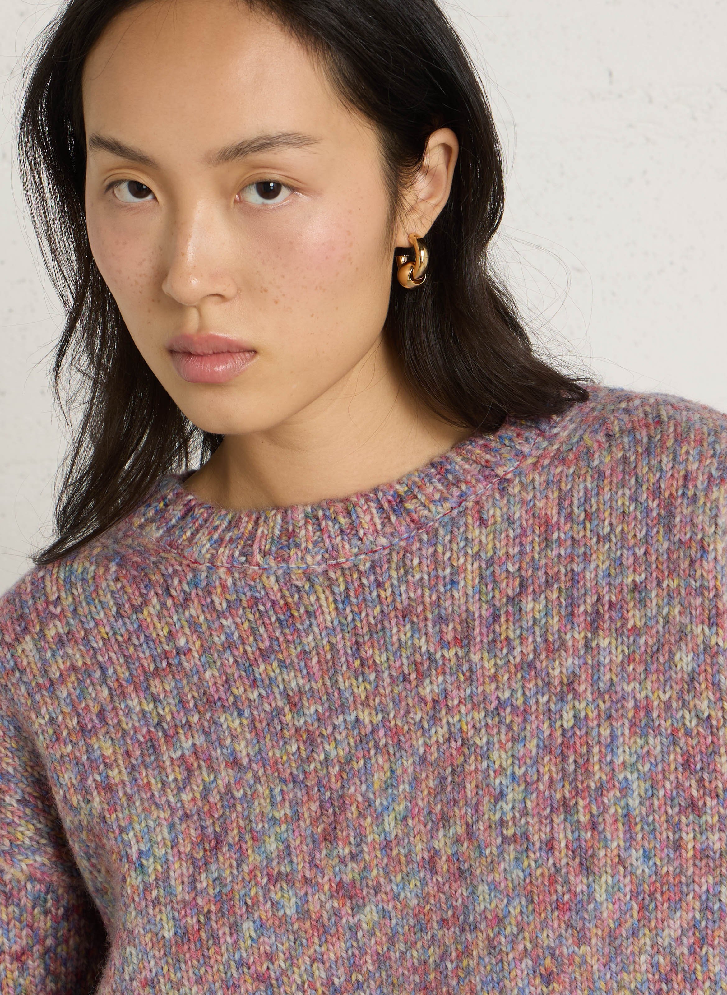 Round-neck wool sweater THINKING MU Multicolored