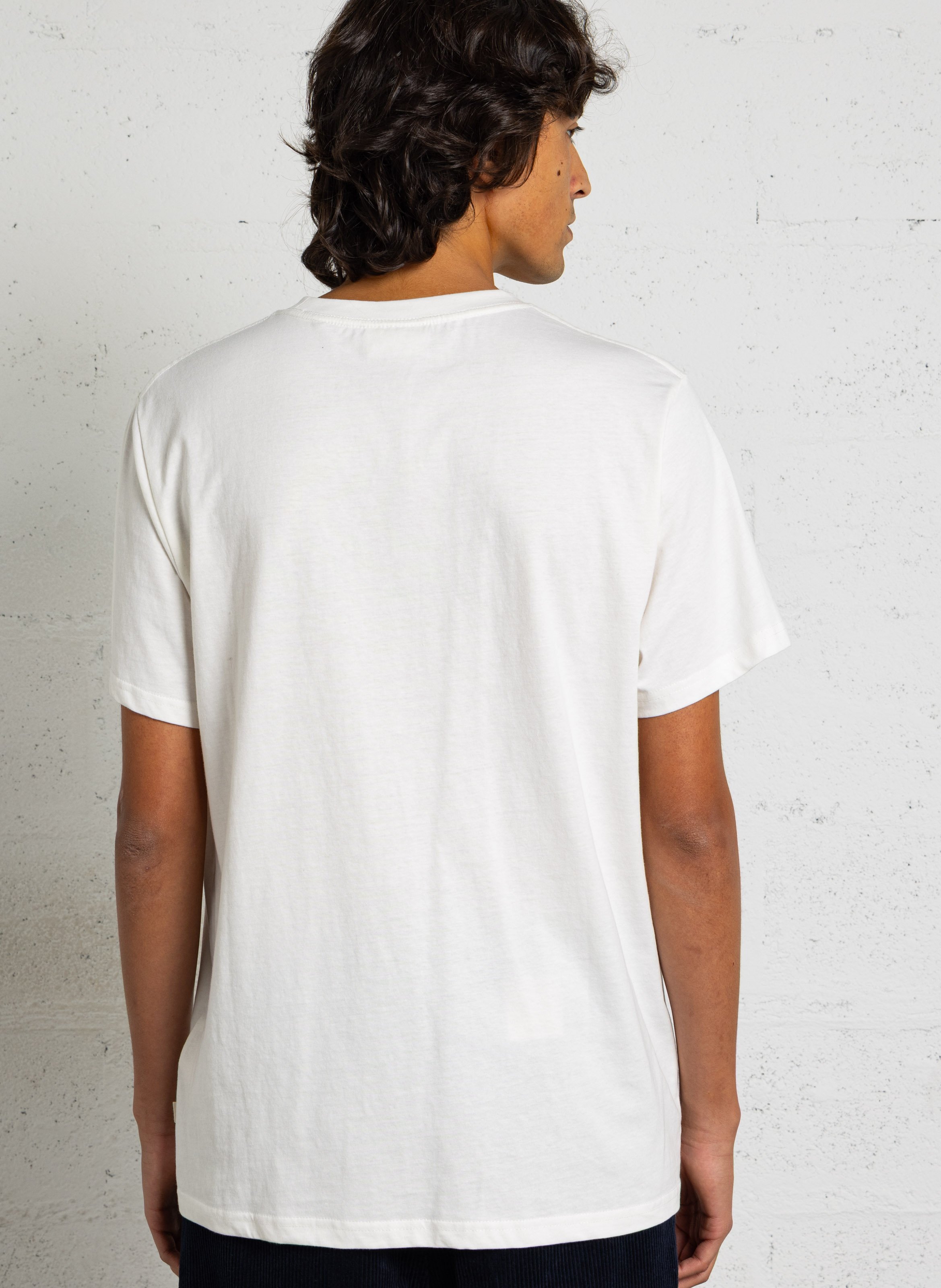 Tee-shirt droit en coton SOLID Blanc