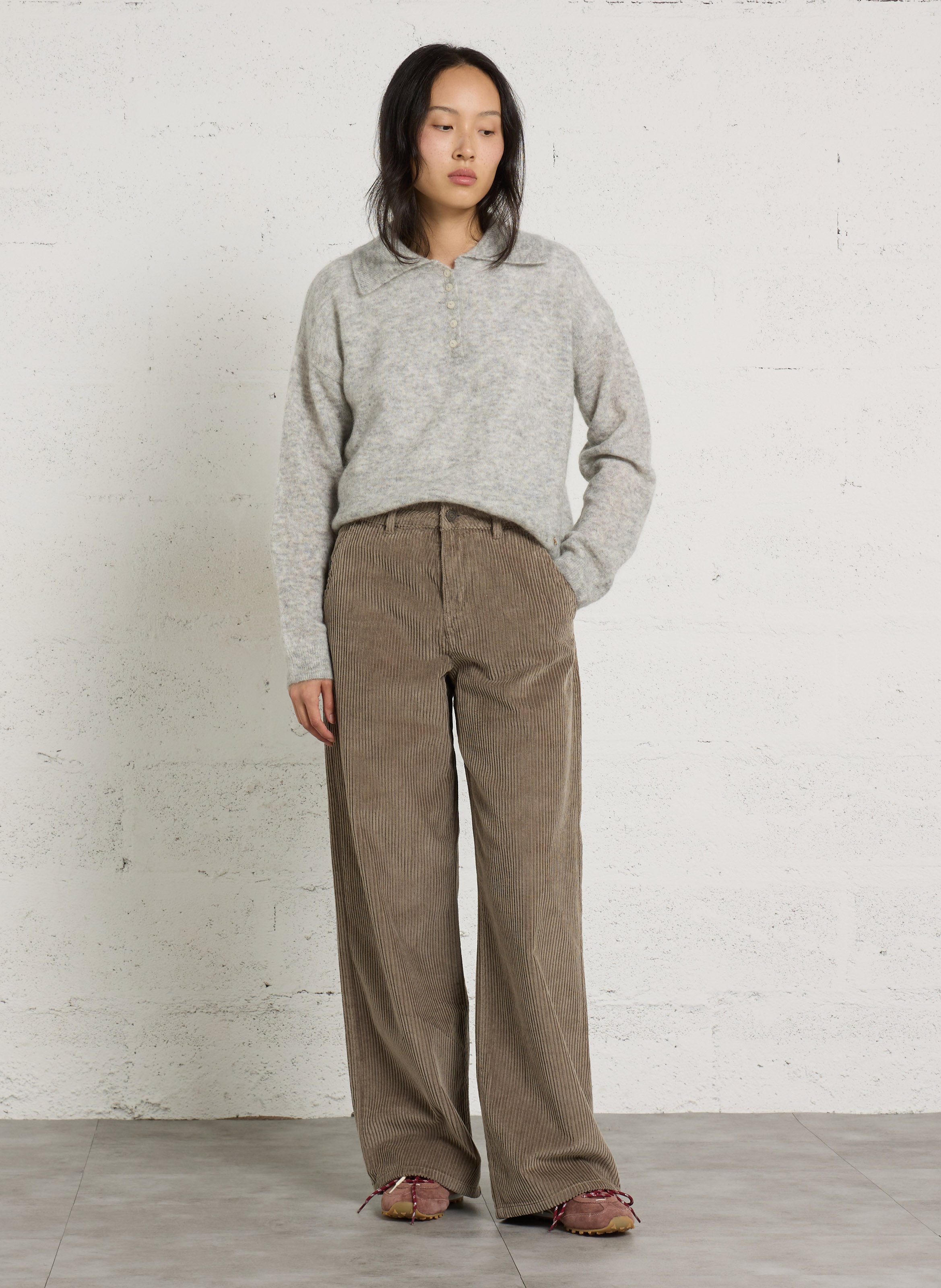 Weites Cordhose aus Baumwolle SUD EXPRESS Grun