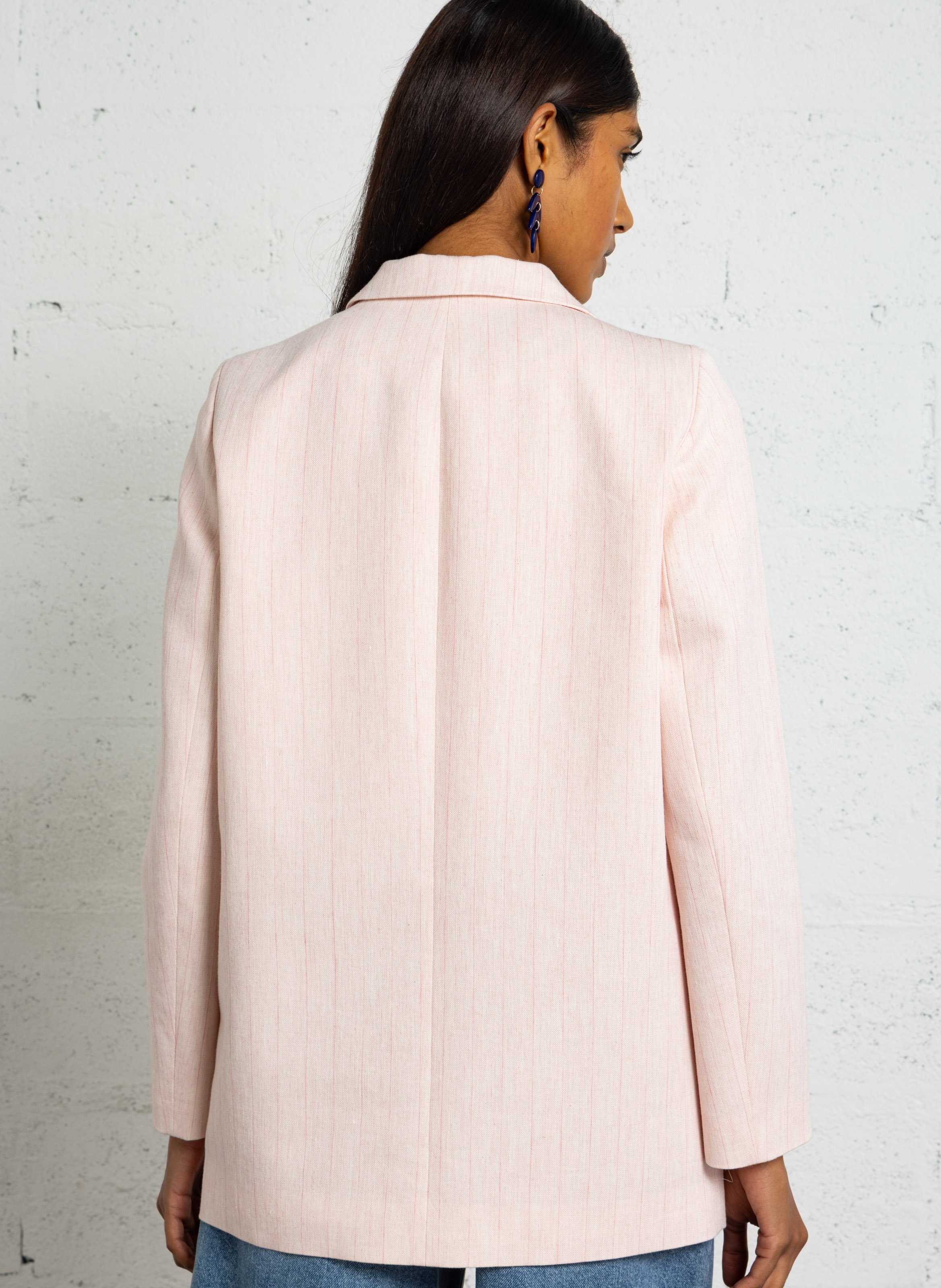 Blended cotton blazer MAISON 123 Pink