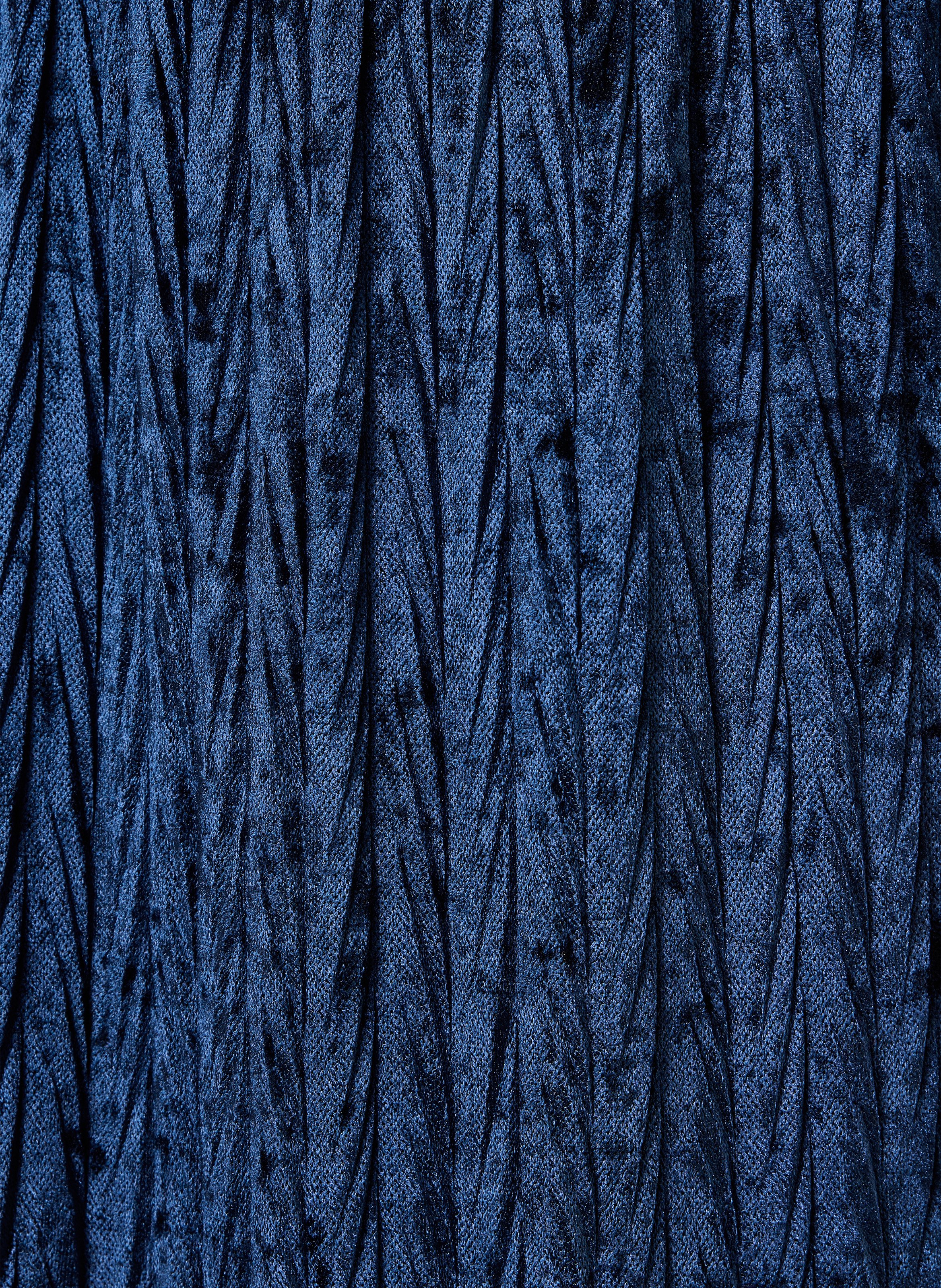 Flared midi skirt in velvet LA FEE MARABOUTEE Blue