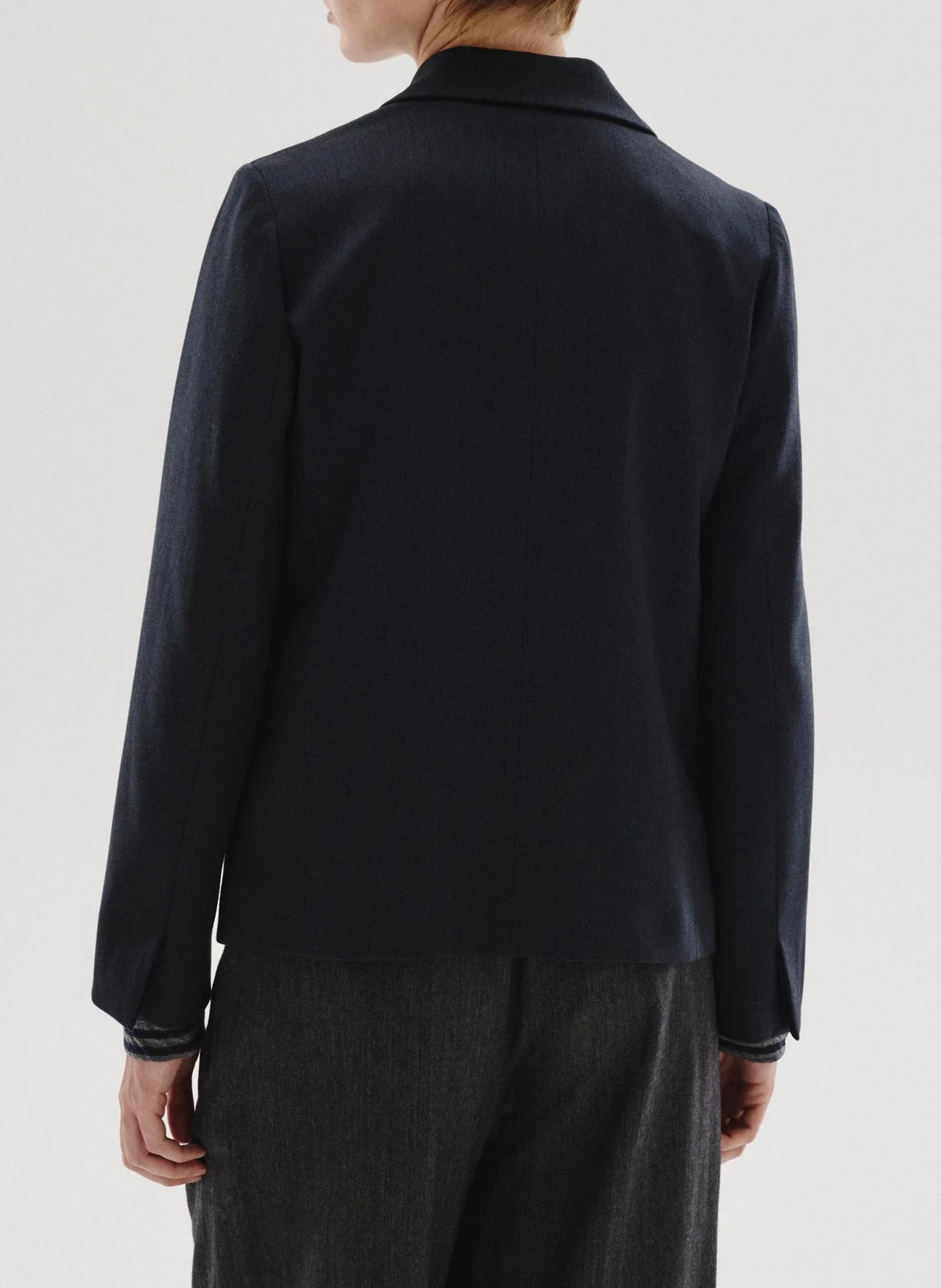 Wide-leg wool-blend pants POMANDERE Grey