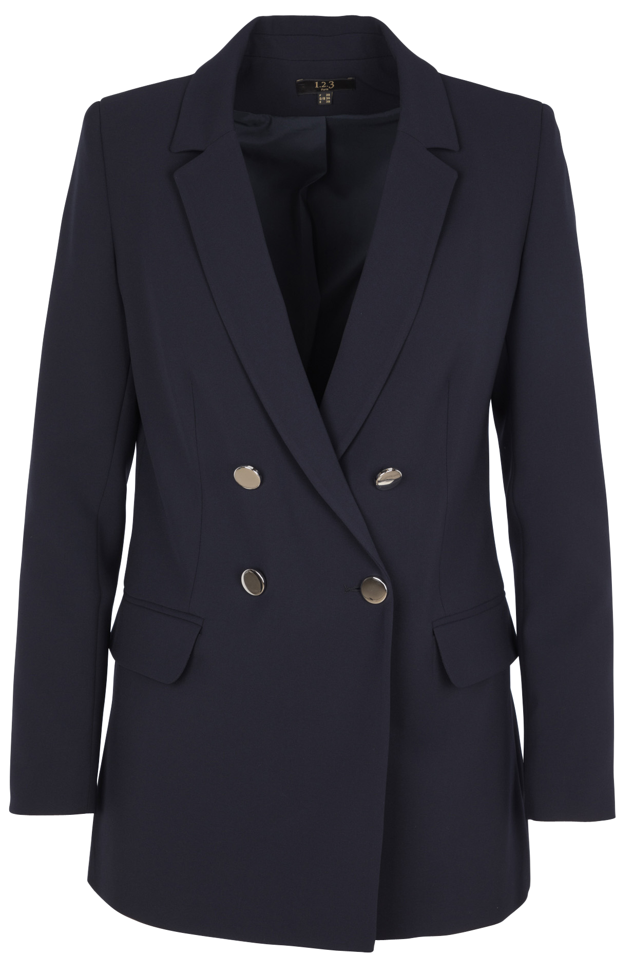 Mid-length jacket with tailored collar MAISON 123 Blue