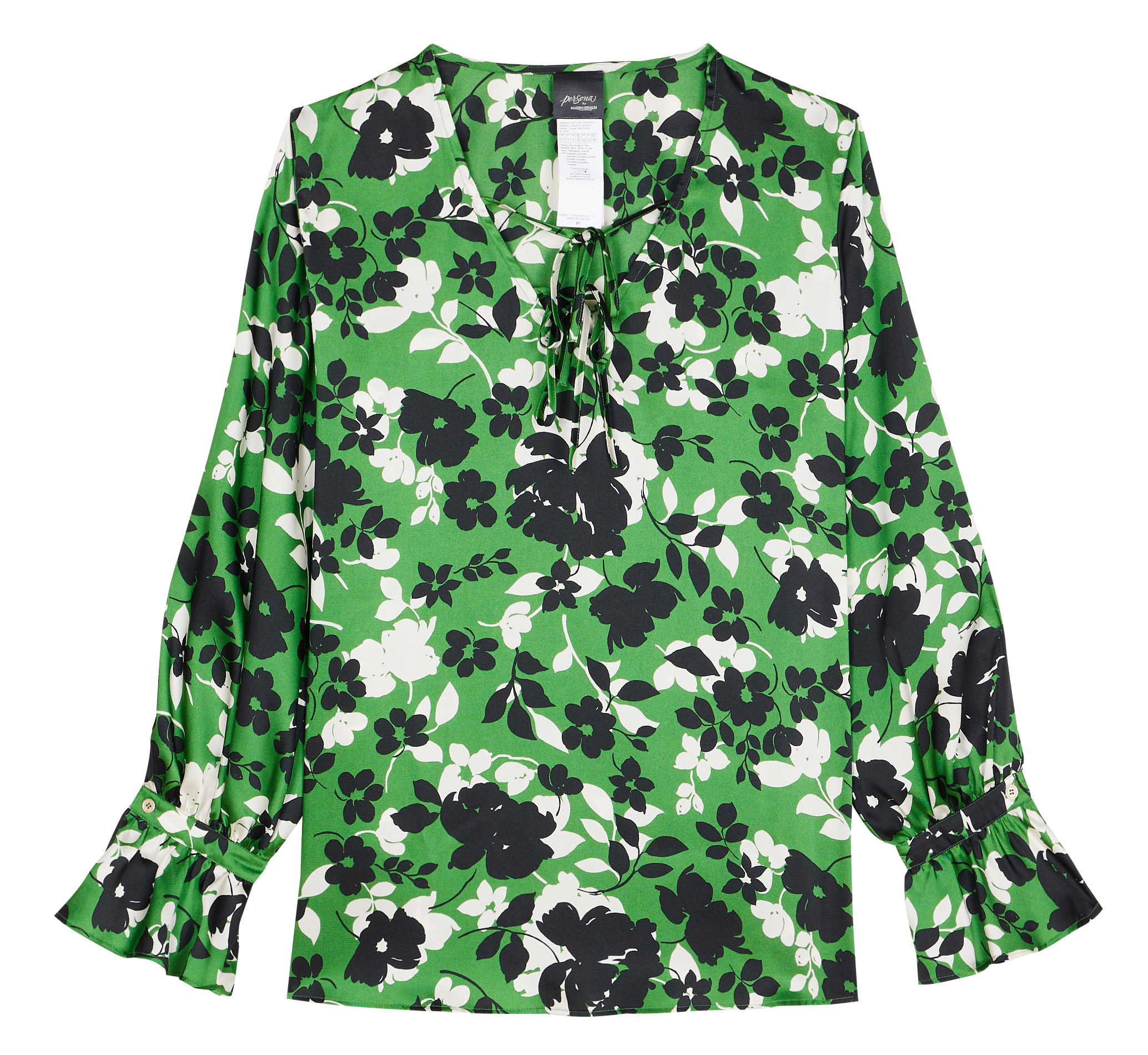 Fluid printed V-neck blouse PERSONA by Marina Rinaldi