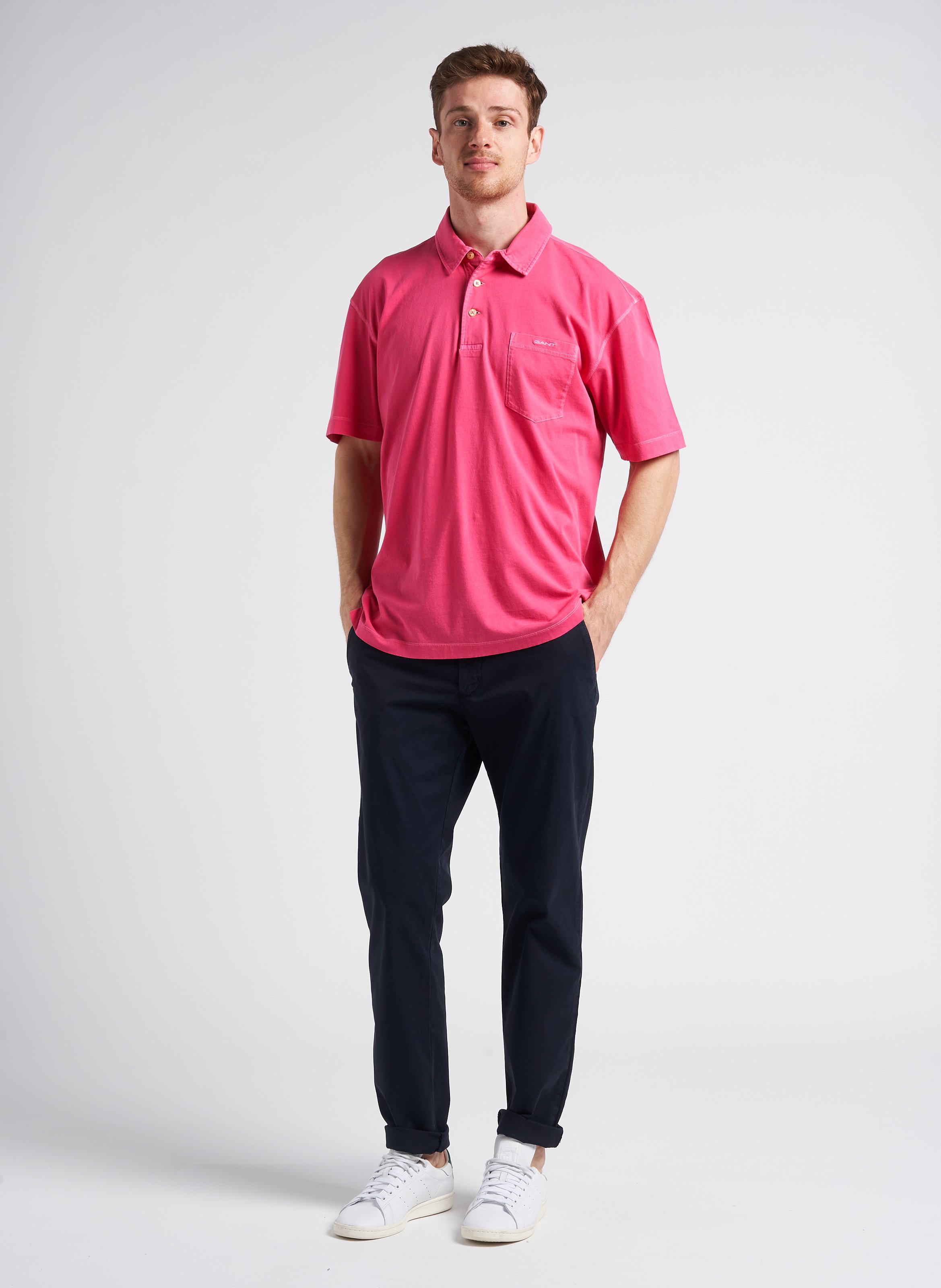 Polo regular-fit en jersey délavé  GANT Rose