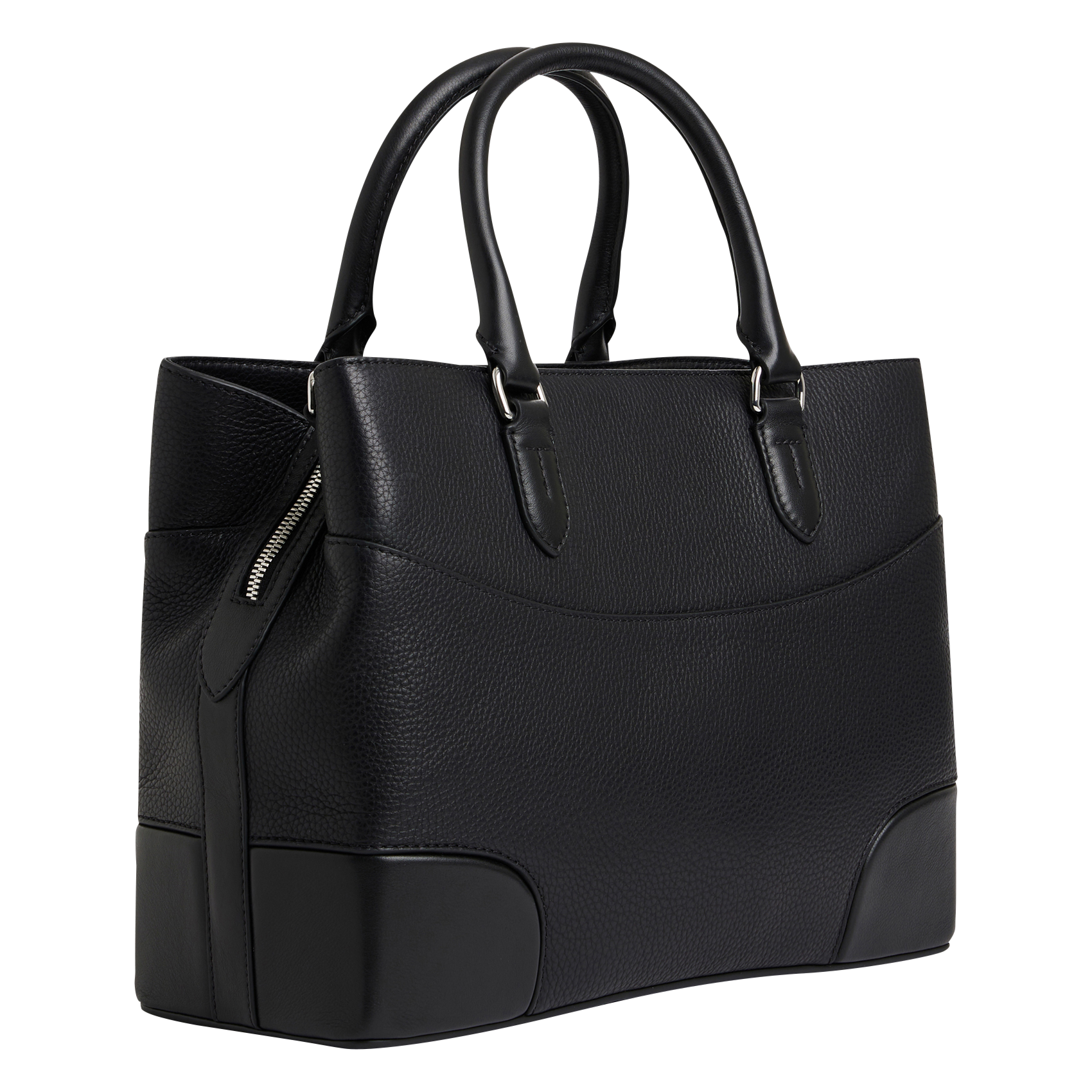 Sac à main en cuir grainé  LE TANNEUR Noir