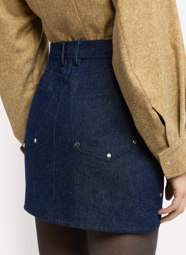 Chemise col classique en laine mélangée ROSEANNA Beige