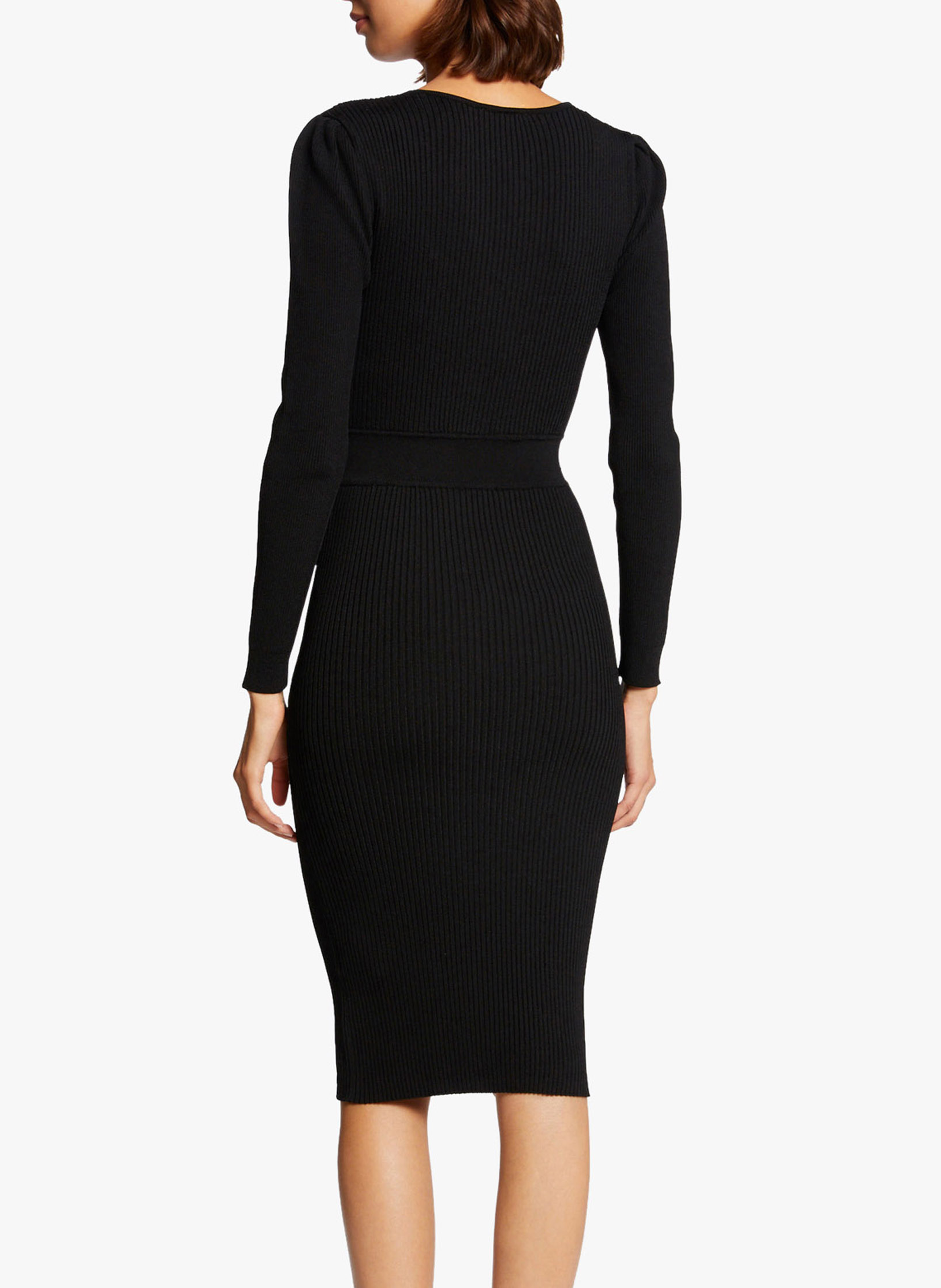 Knit midi dress MORGAN Black