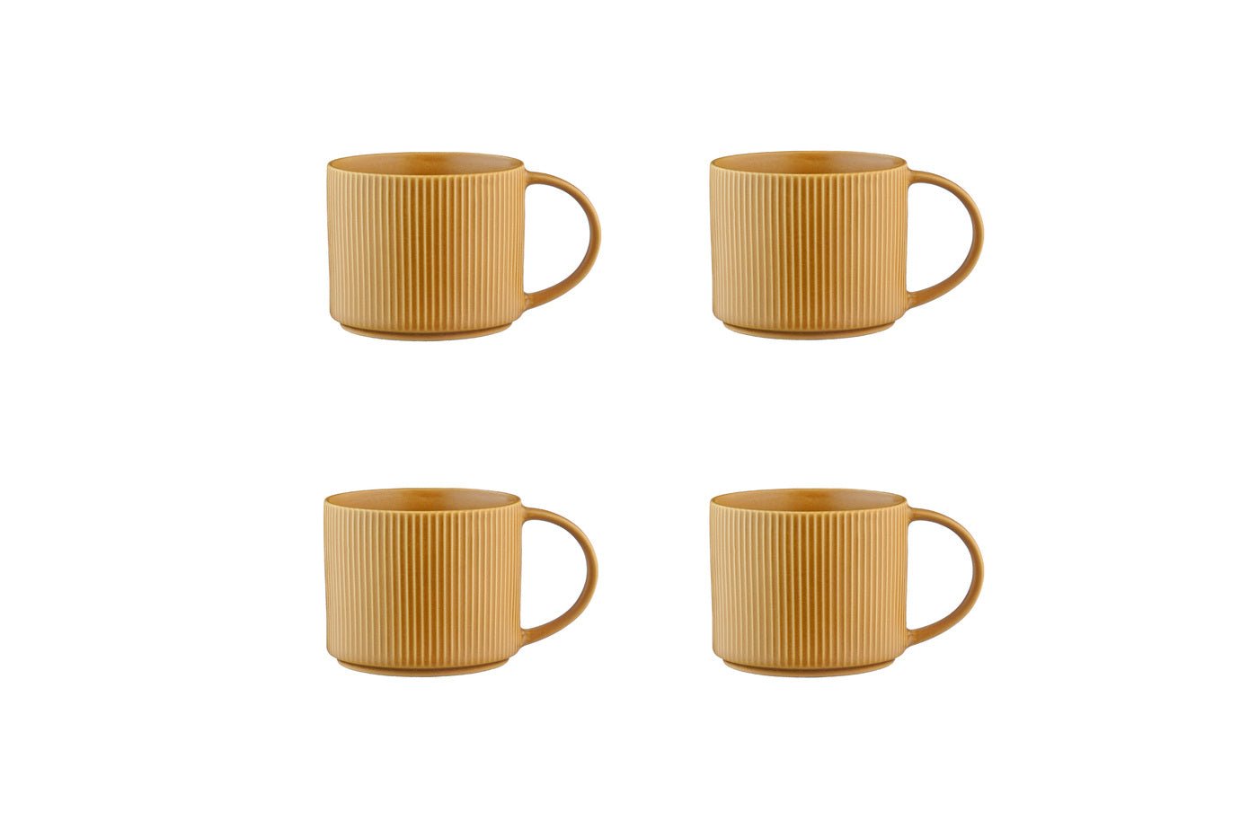 Stoneware Mug 50cl - 4 pieces BJORN Yellow