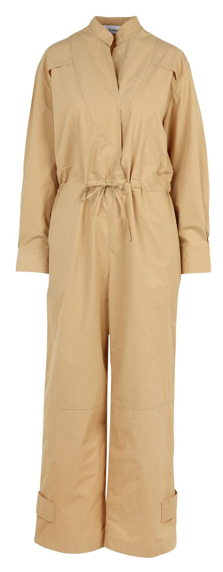 Jumpsuit with cotton bib collar MARGAUX LONNBERG Yellow
