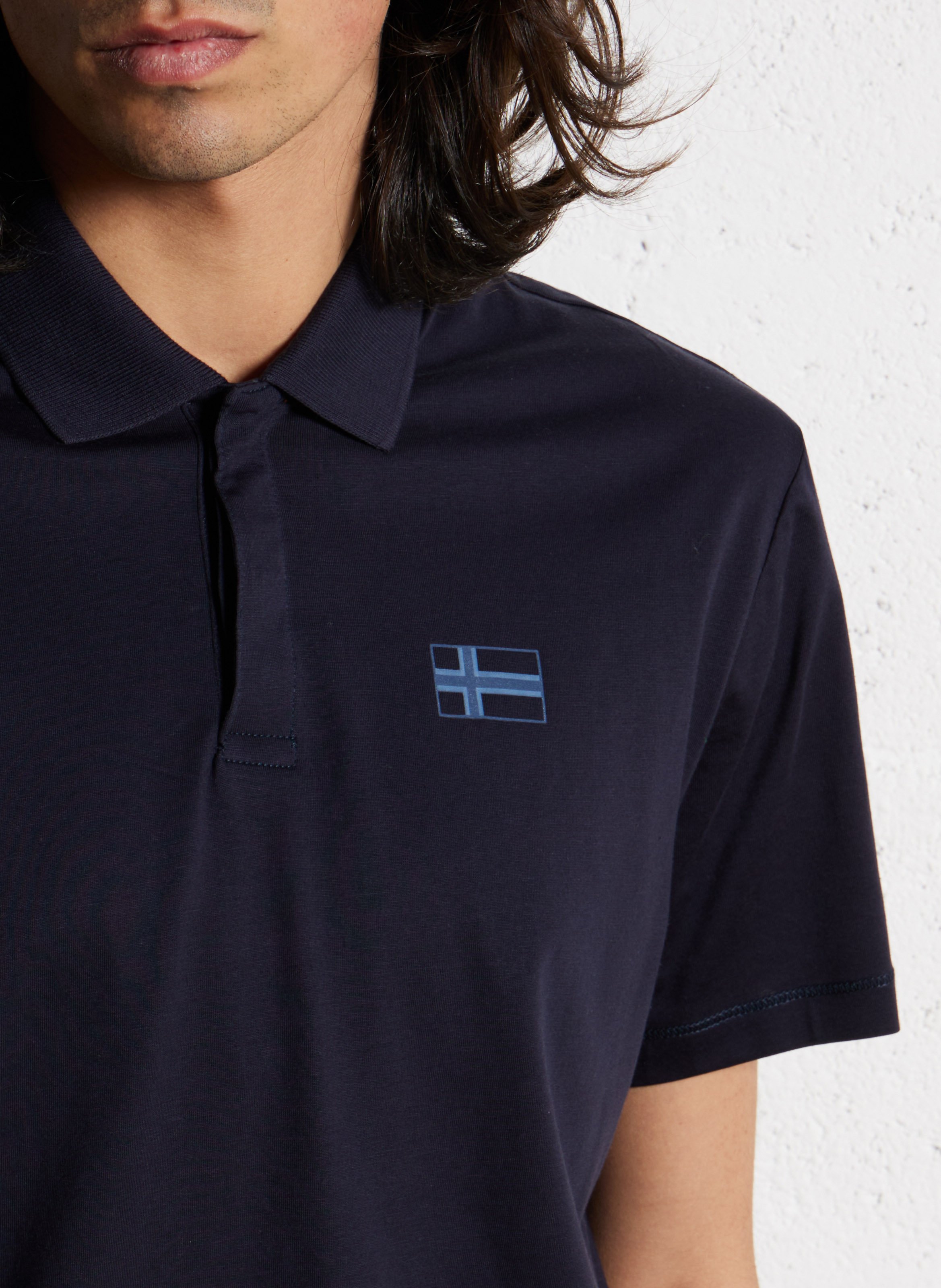 Straight cotton polo shirt NAPAPIJRI Blue