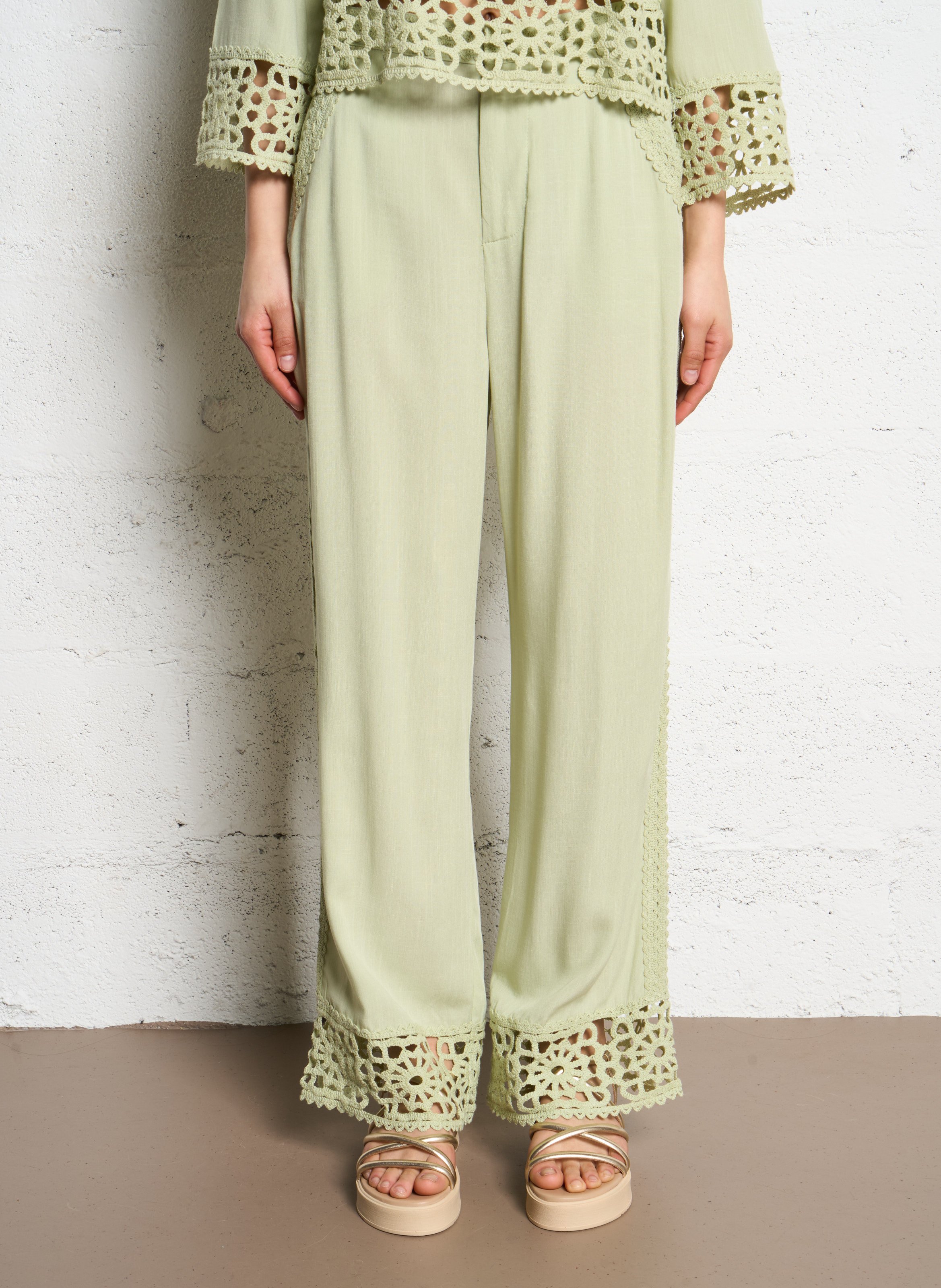 Wide trousers LA PETITE ETOILE Green