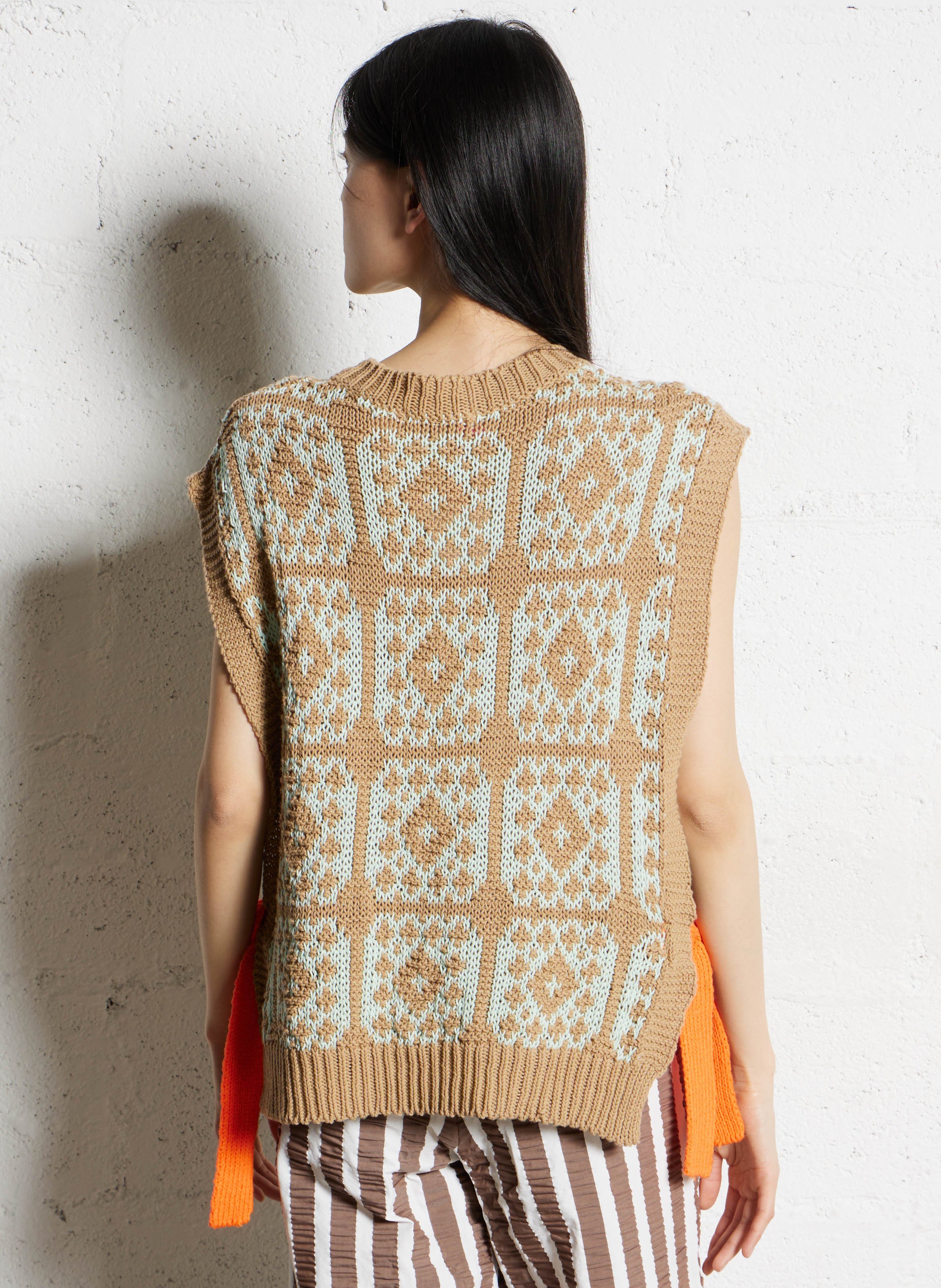 Pull col rond en coton DR BLOOM Beige