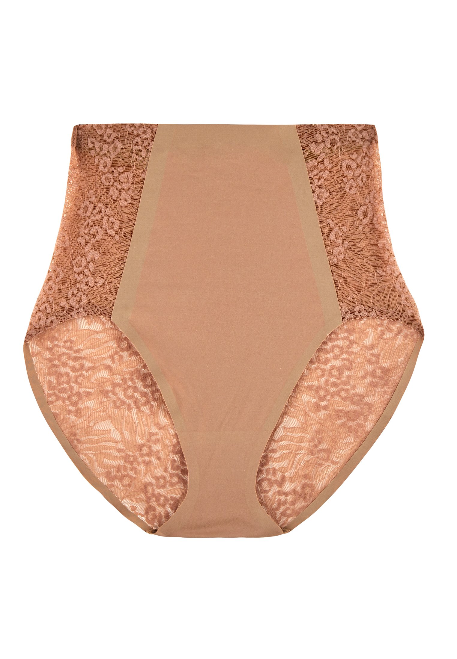 High-waisted lace panties AUBADE Brown
