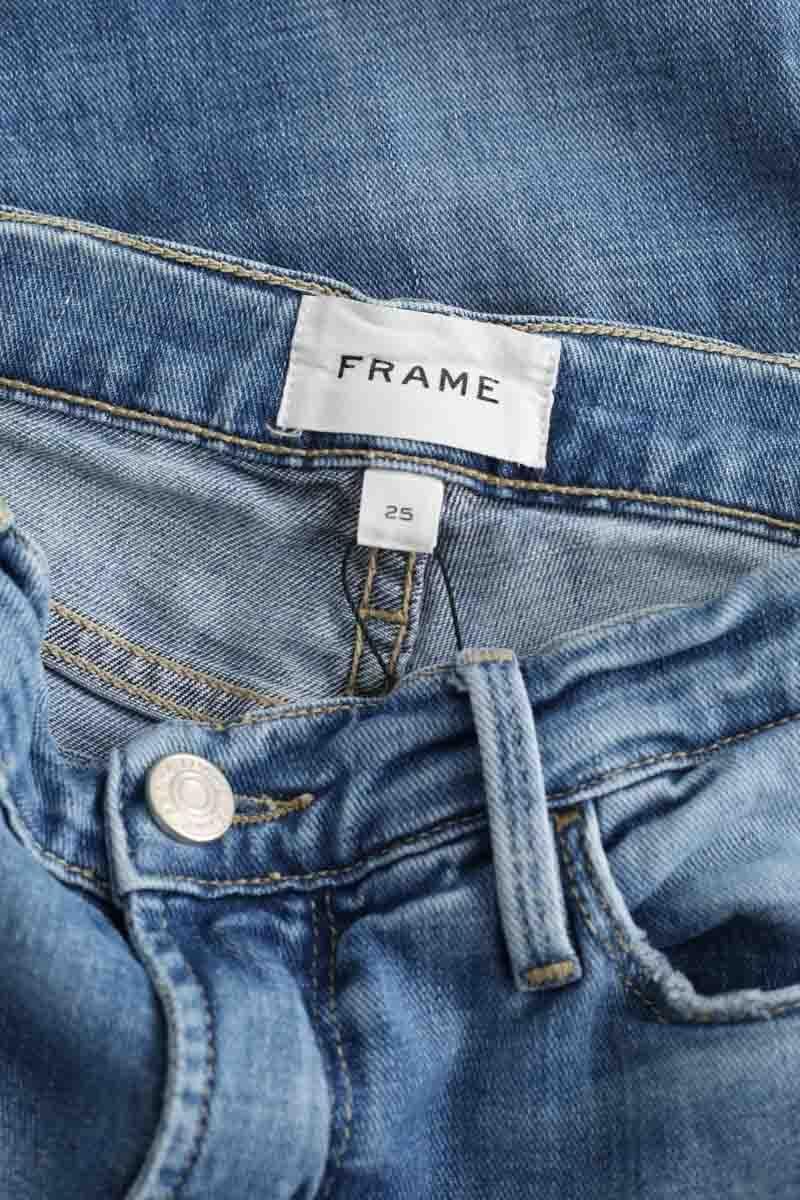 Cotton skinny jeans FRAME - Seconde Main Blue