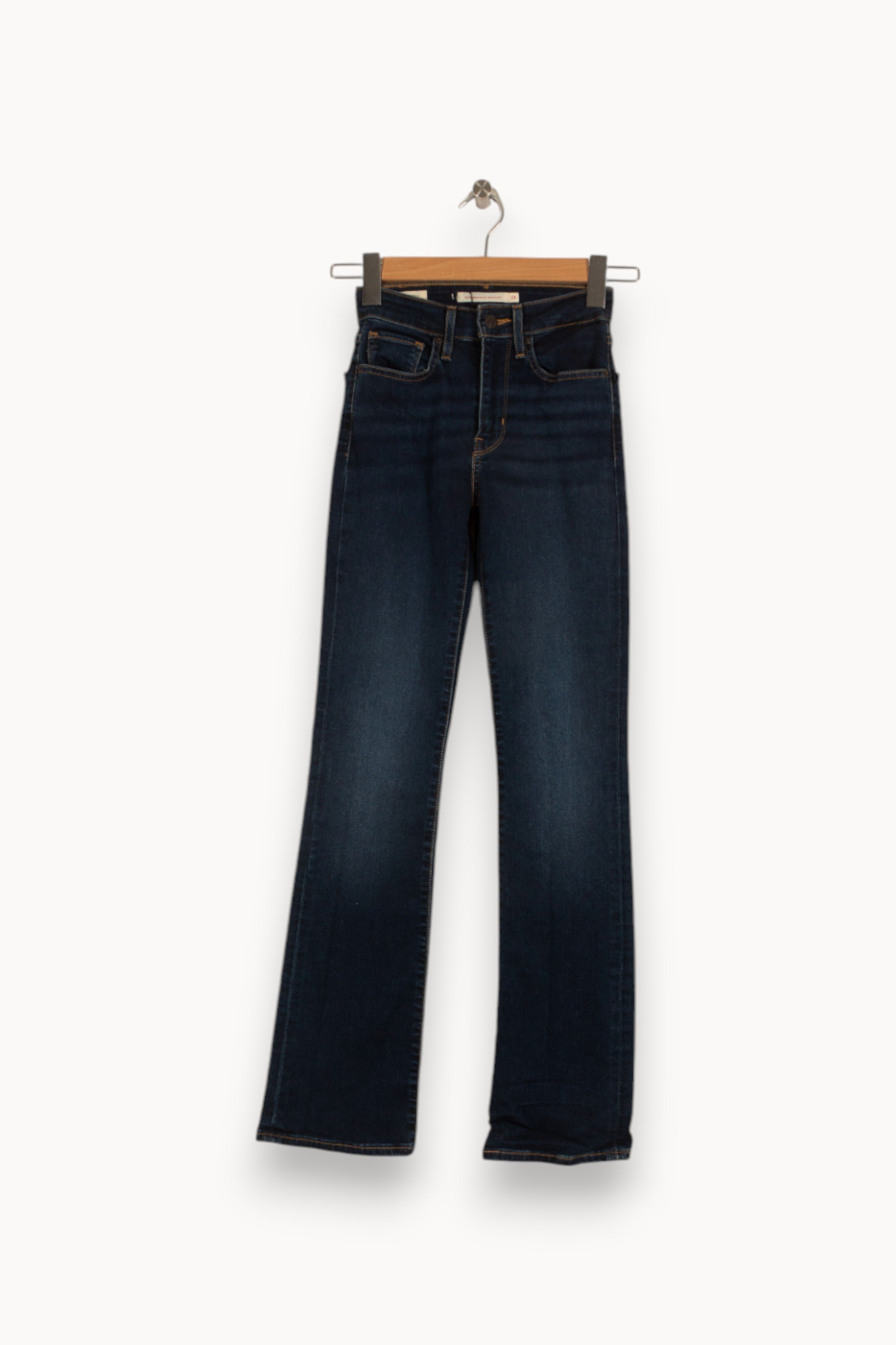 Cropped slim jeans with studs LEVI'S - Seconde main Blue