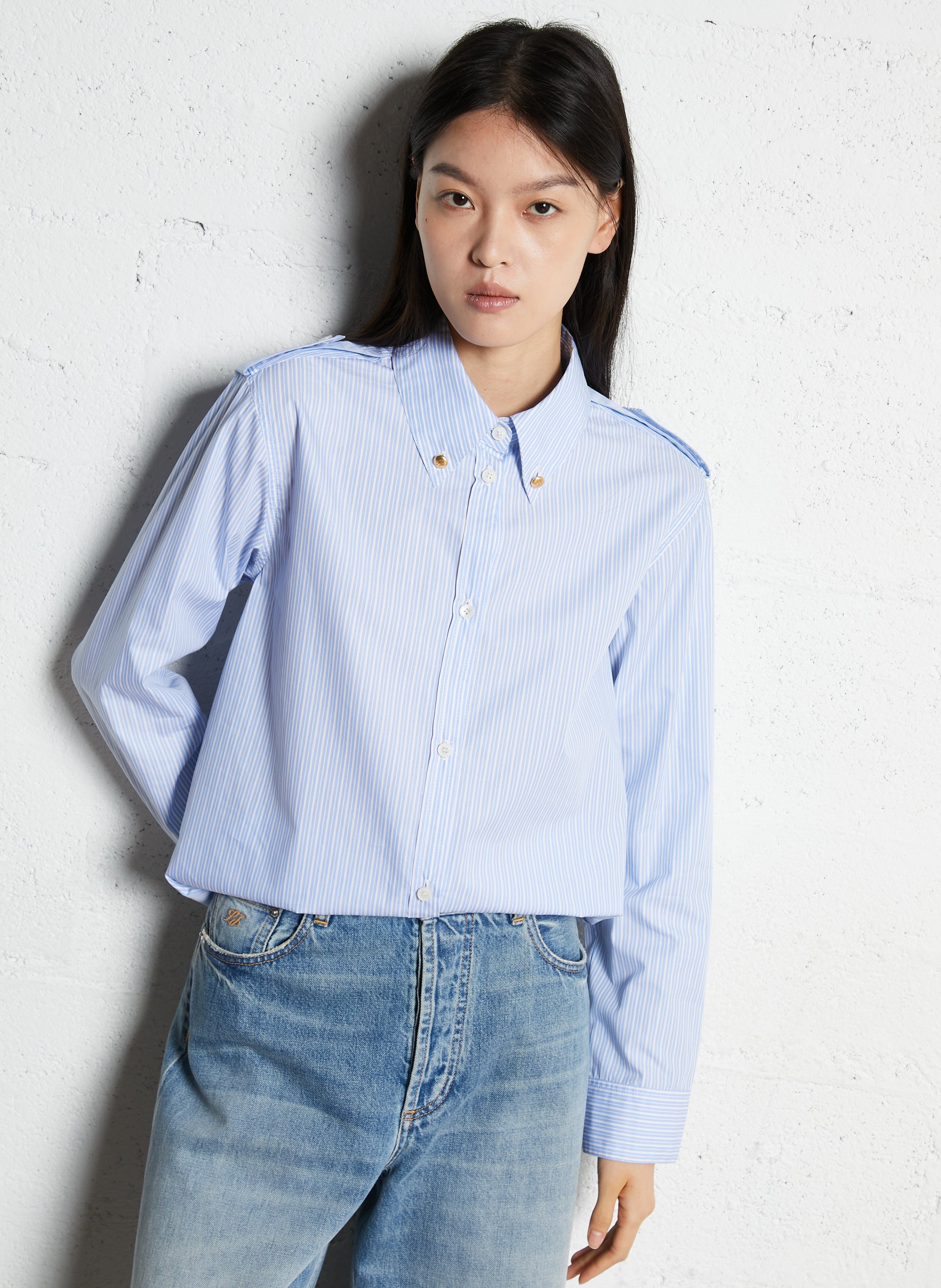 Colonel - Einfarbiges Hemd LAURENCE BRAS Blau