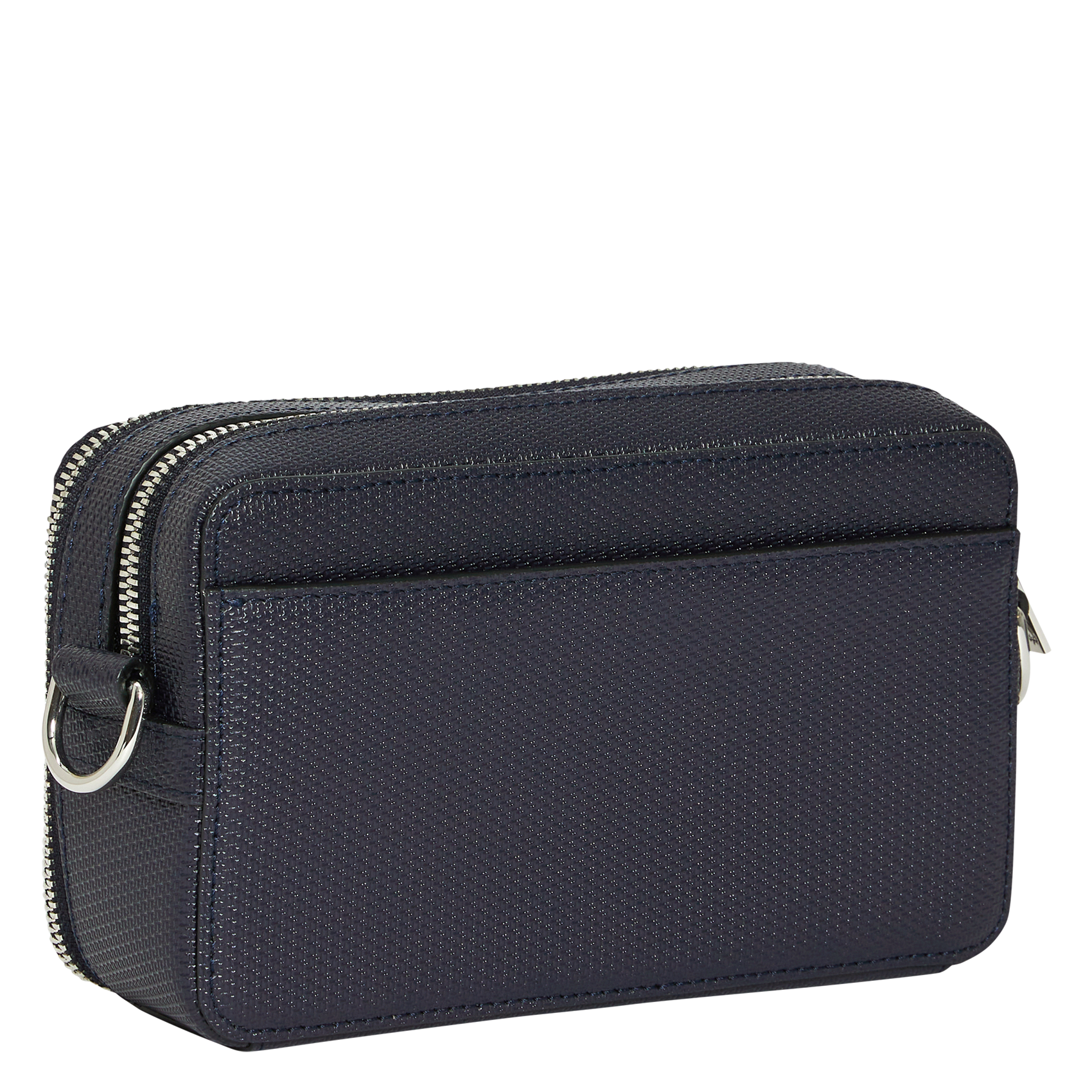 Leren portefeuille met rits en schouderriem LE TANNEUR Blauw