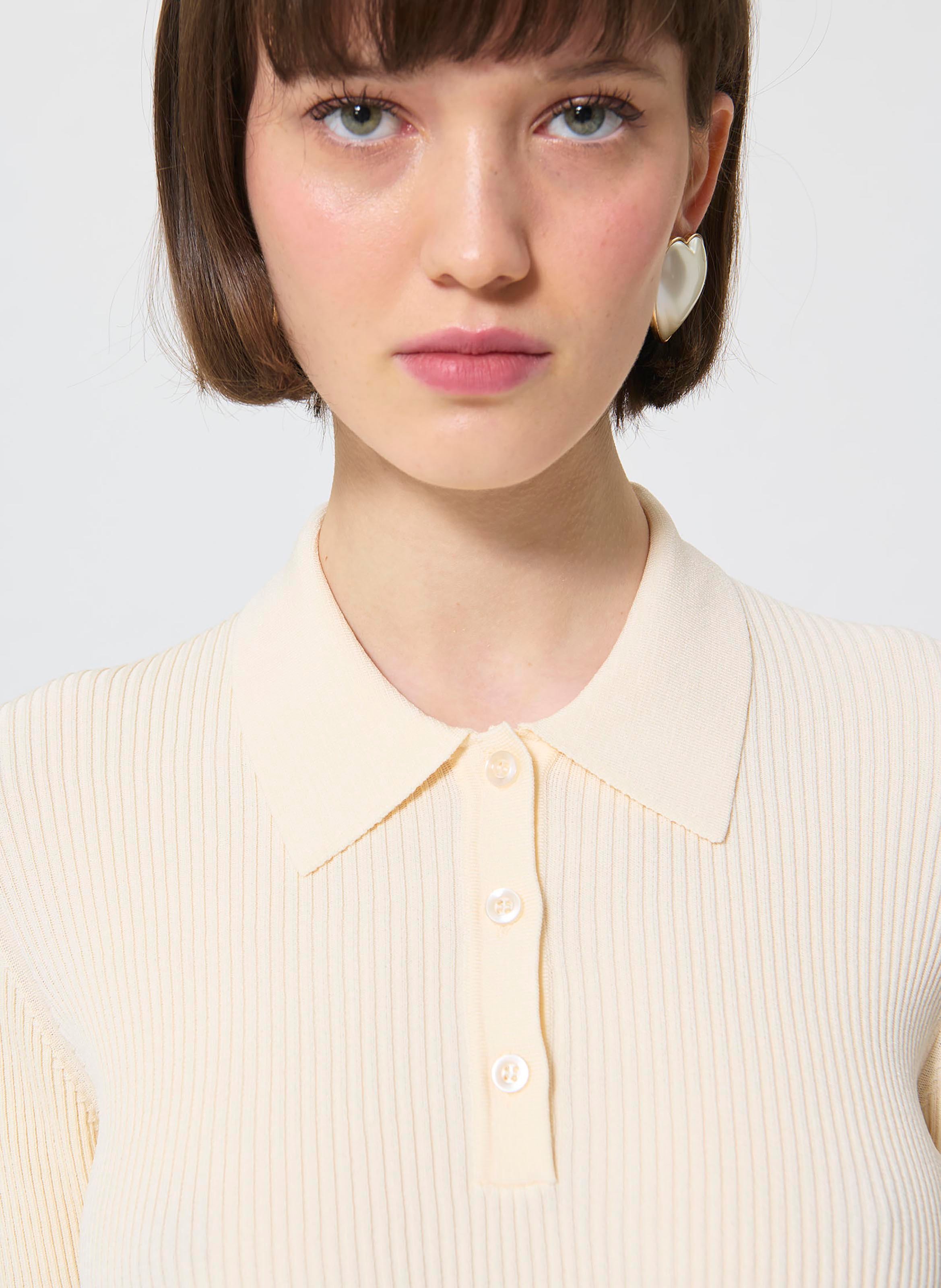 Pull col classique  TARA JARMON Beige