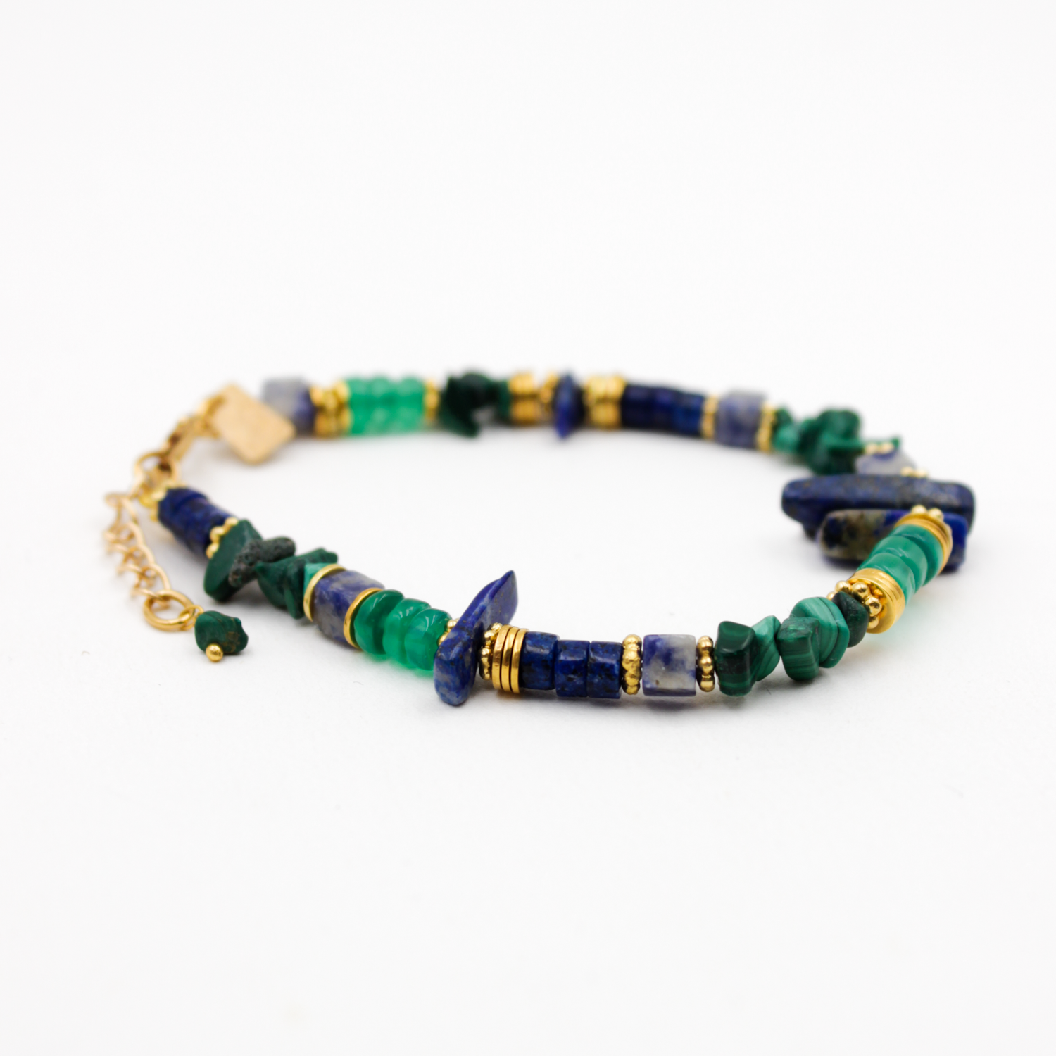 Heishi and Crunches Bracelet - Coralie L'ATELIER DES DAMES Golden