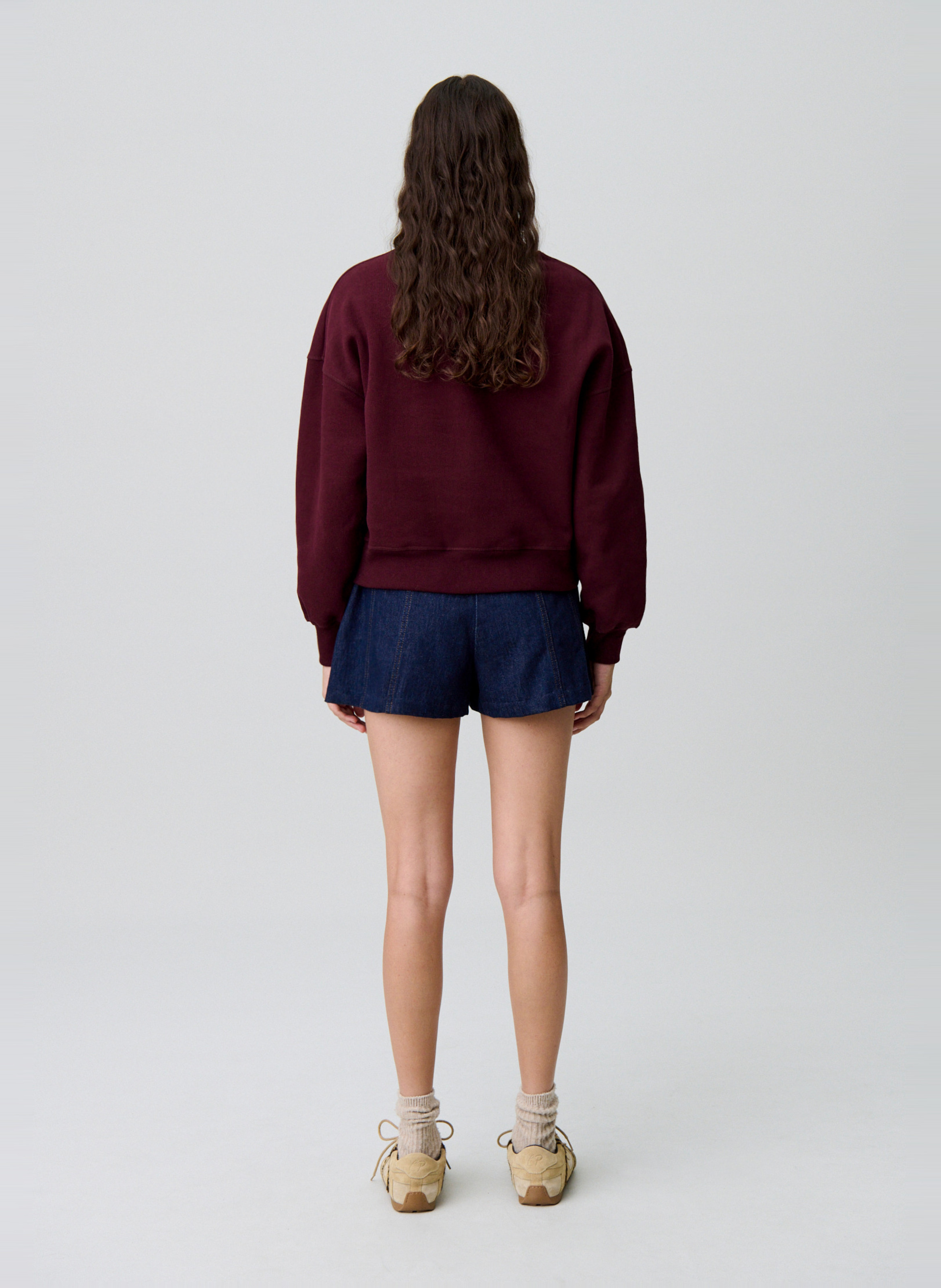 Sweat oversize en coton mélangé CLAUDIE PIERLOT Rouge