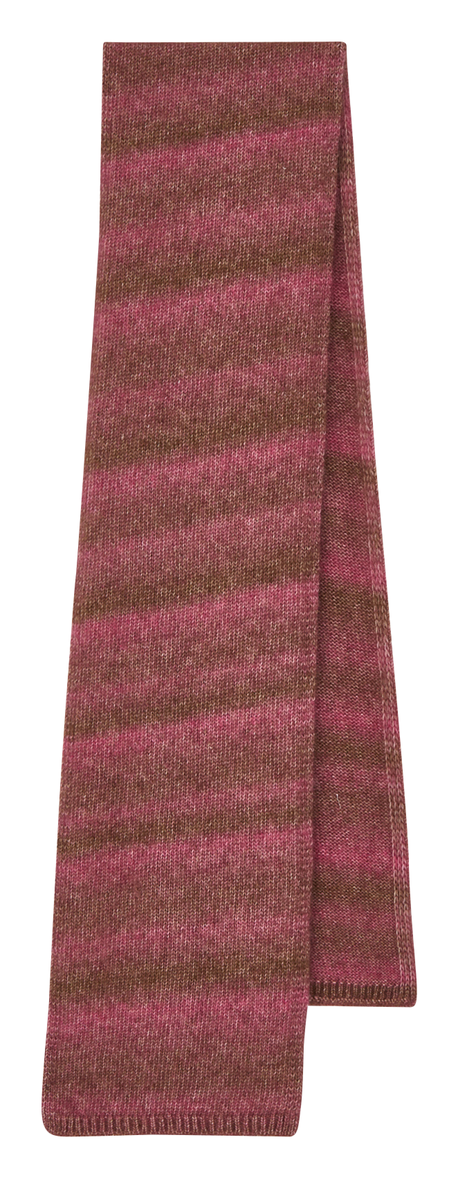 Gestreifter Schal aus Wollmix  Carmine pink