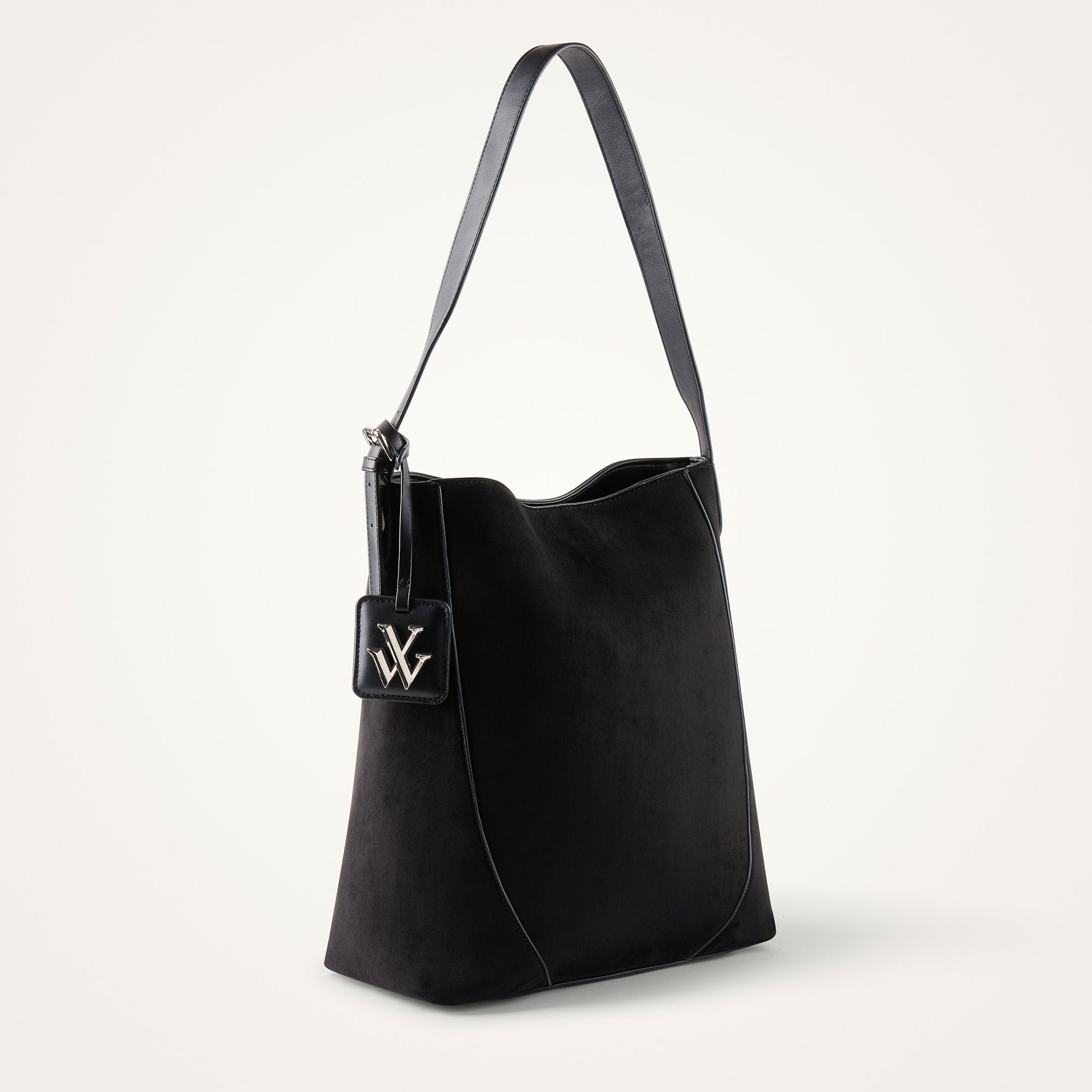 Sac cabas oversize en suédine VANESSA WU Noir