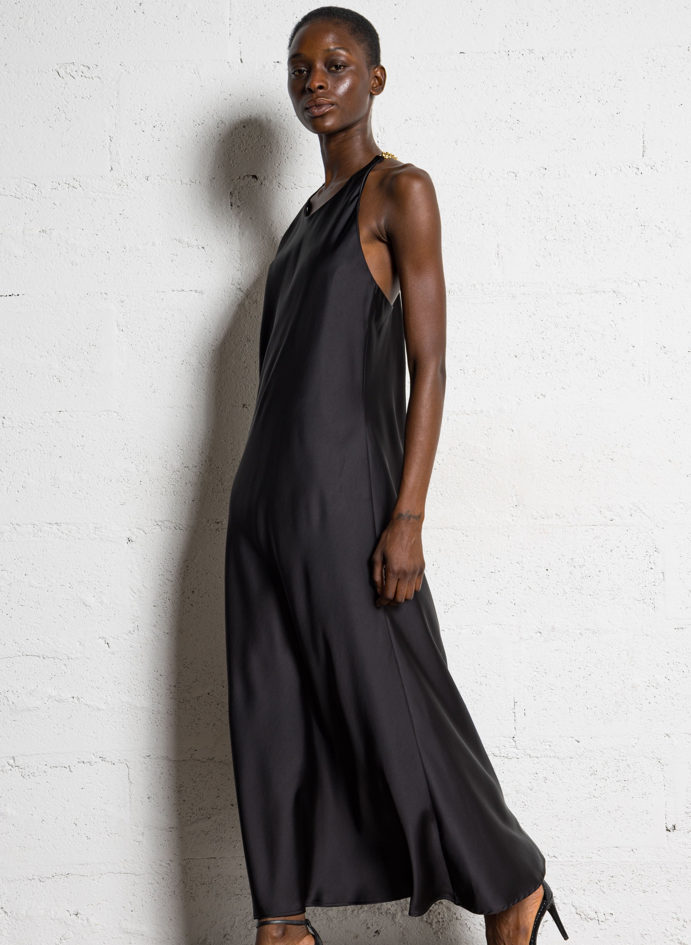 Lange jurk met ronde hals IMPERIAL