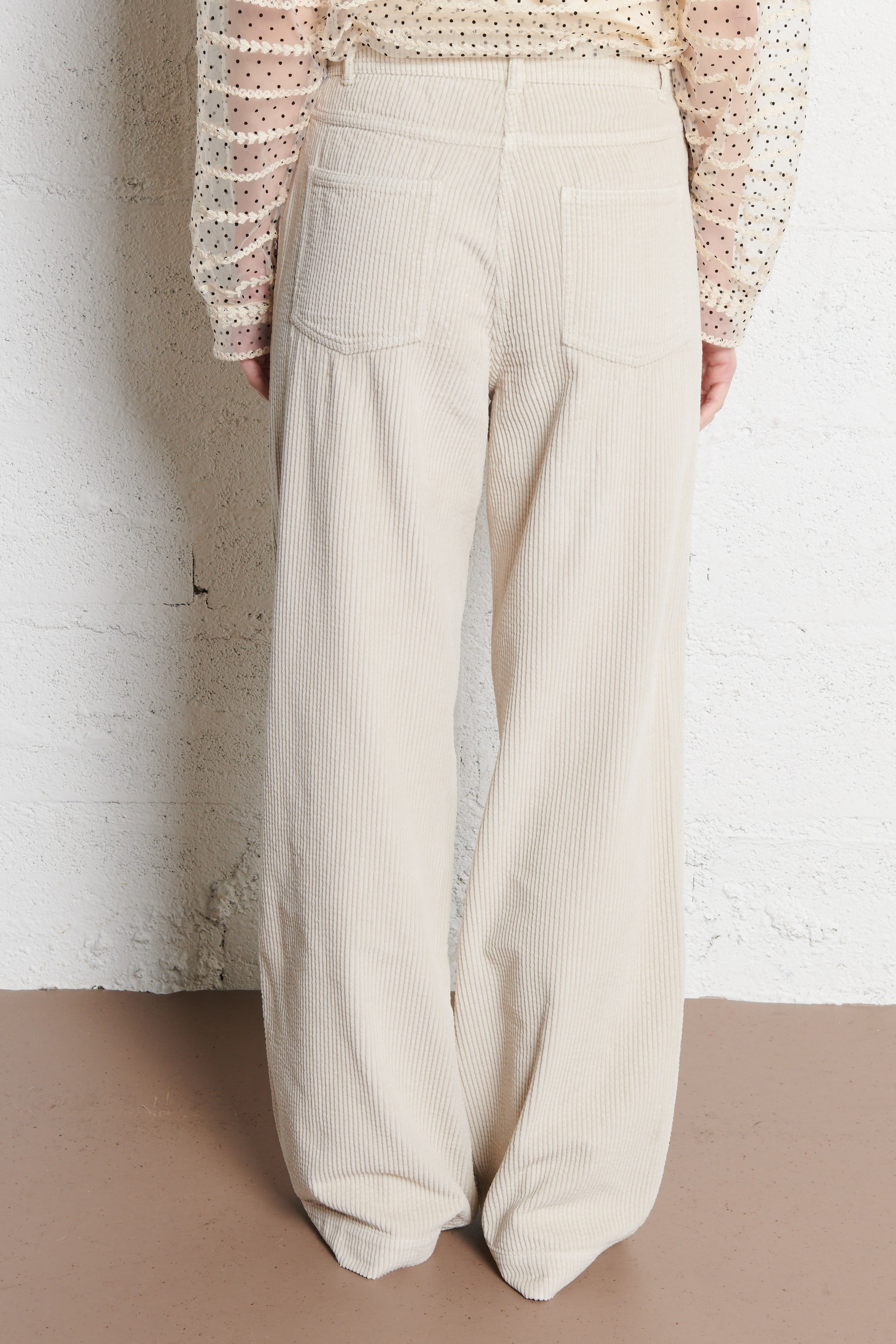 Pantalon droit en coton HARTFORD Beige
