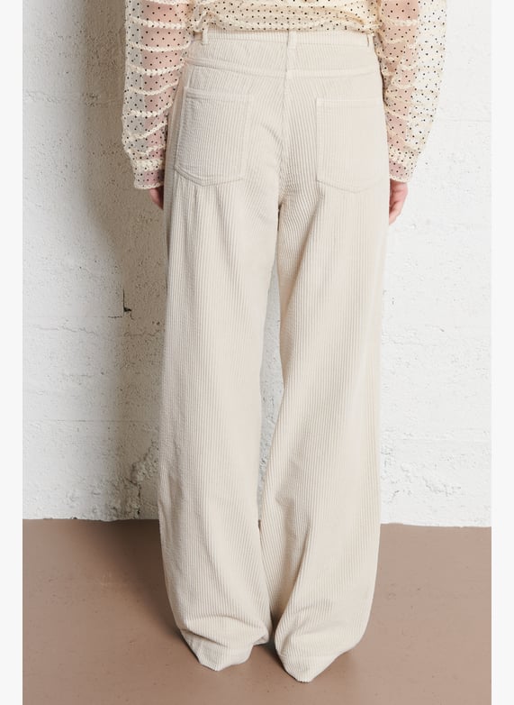 Pantalon droit en coton | Beige by HARTFORD Pantalon droit en coton Beige