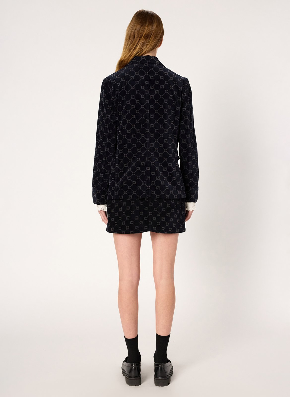 Straight cotton-blend jacket with classic collar GERARD DAREL Blue