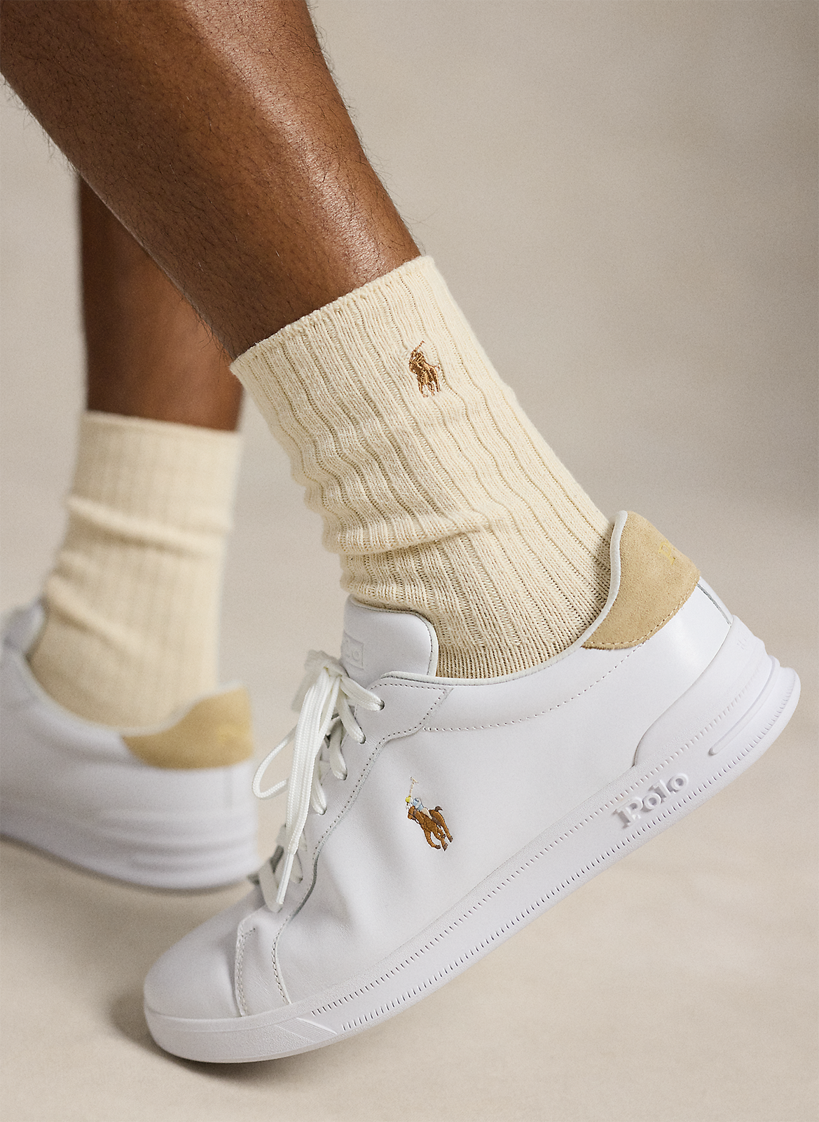 Baskets basses en cuir POLO RALPH LAUREN Blanc