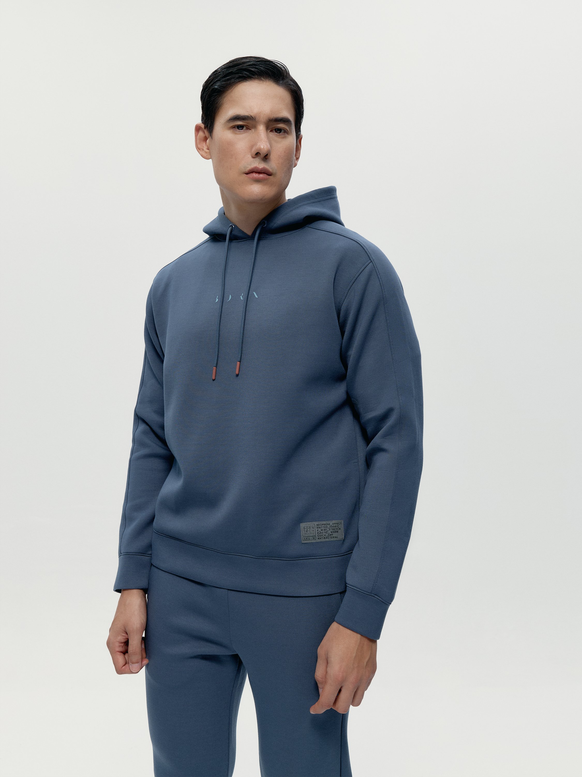 Comfortable sports hoodie BORN LIVING YOGA Blue