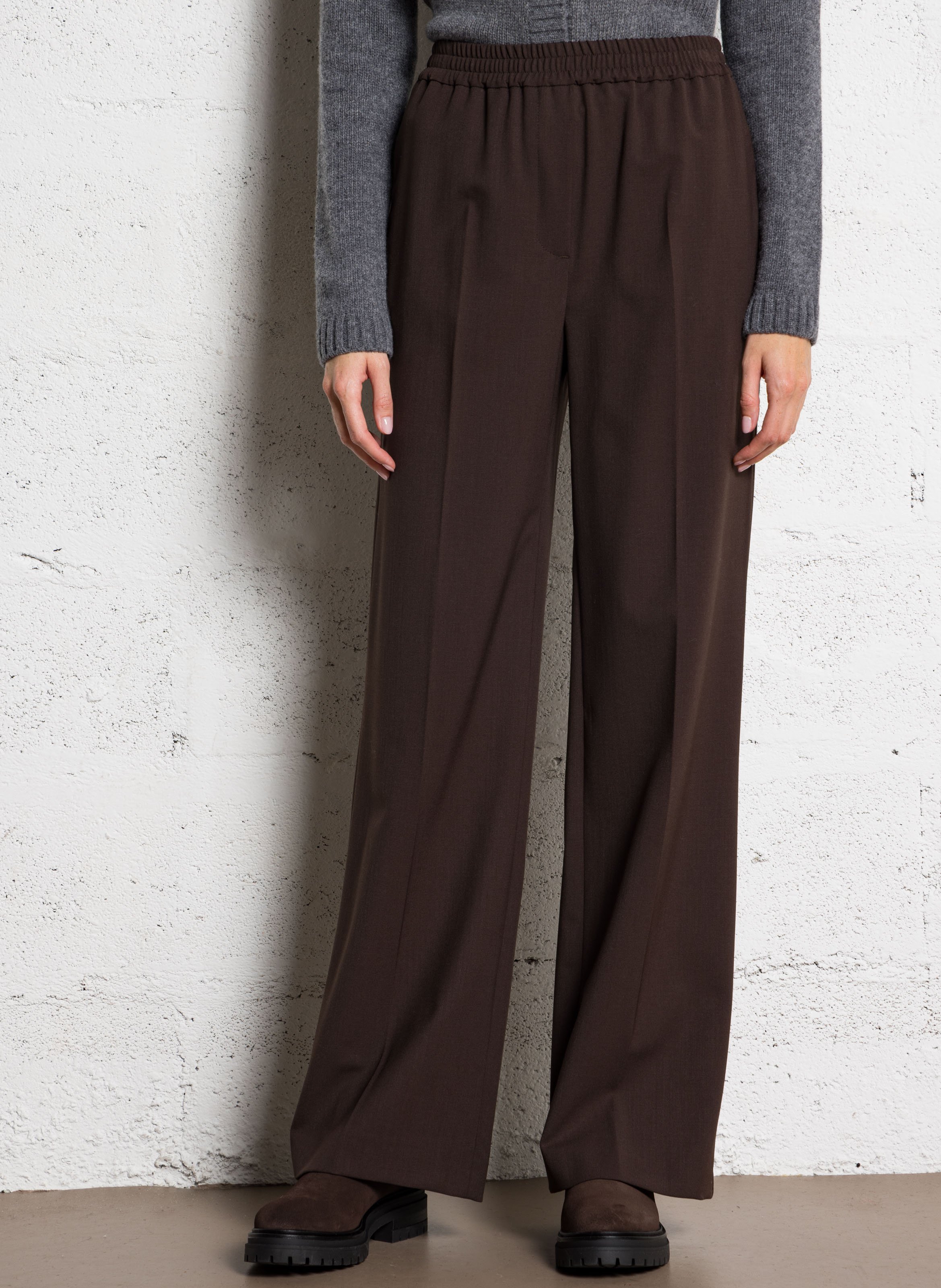 Wide trousers MAX MARA WEEK END Brown