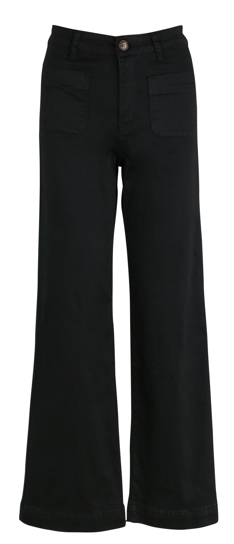 Pantalon large uni à poches plaquées LA PETITE ETOILE Noir