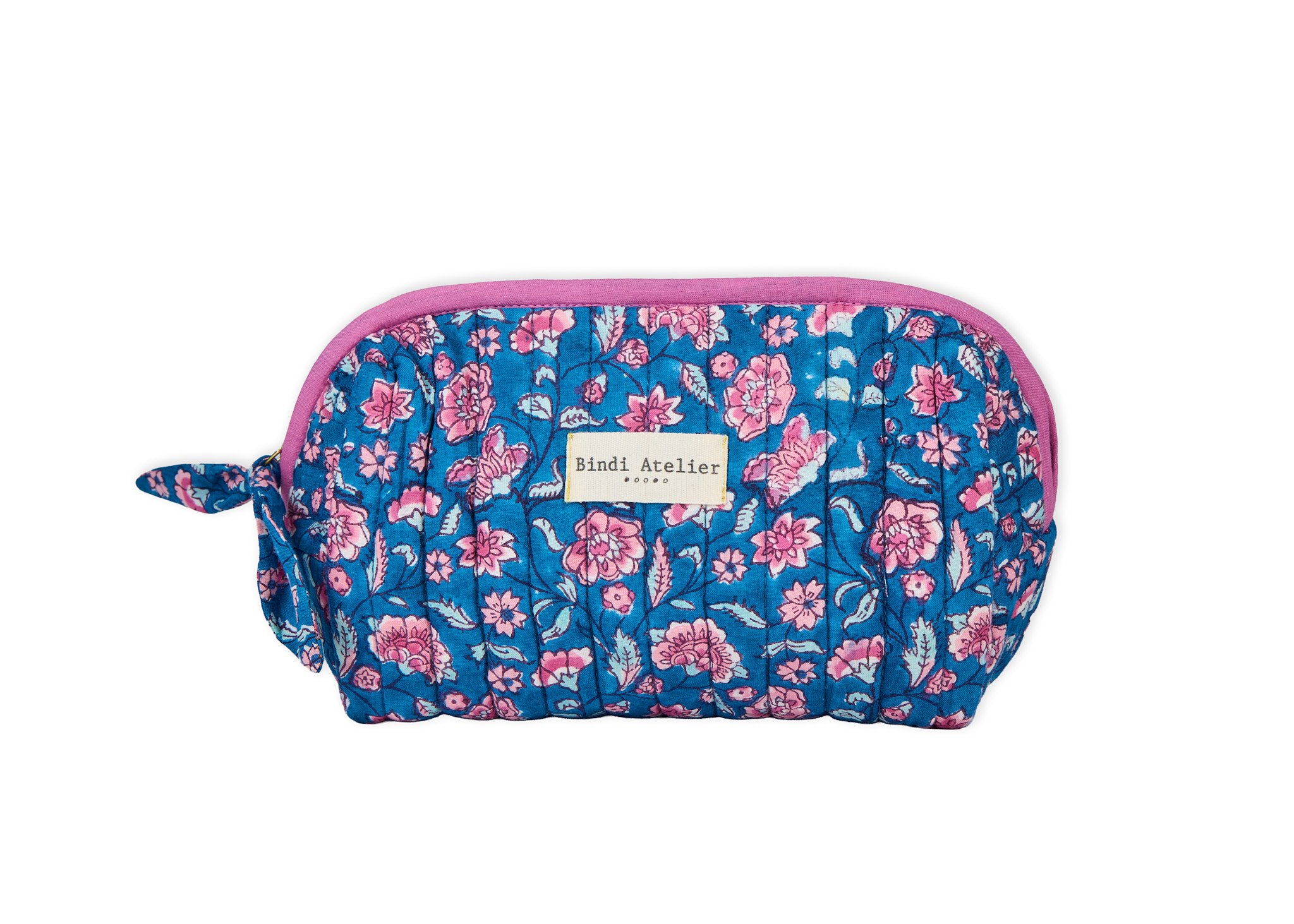 Printed Edel Makeup Pouch BINDI ATELIER Blue