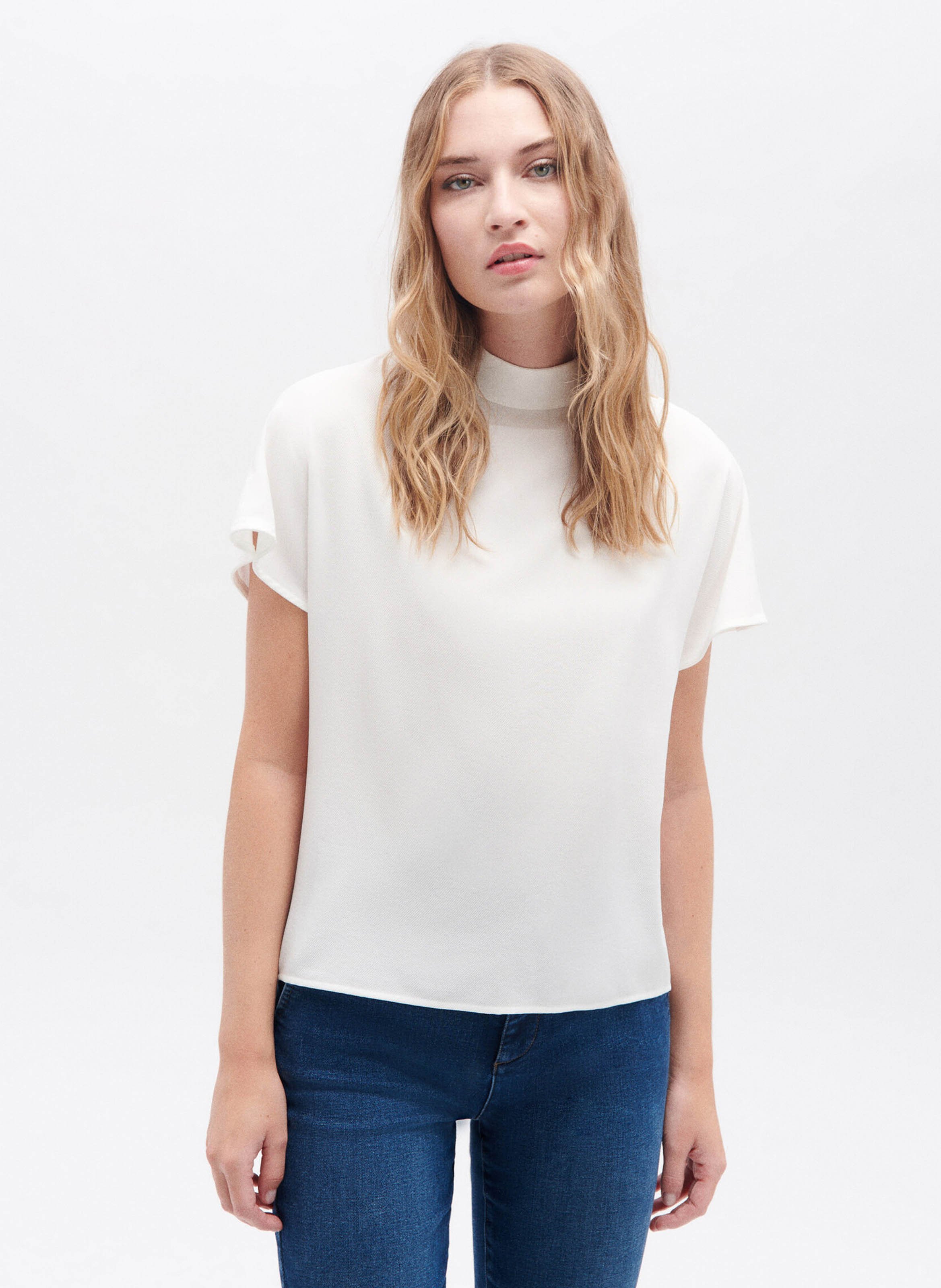 High-neck top CAROLL Beige