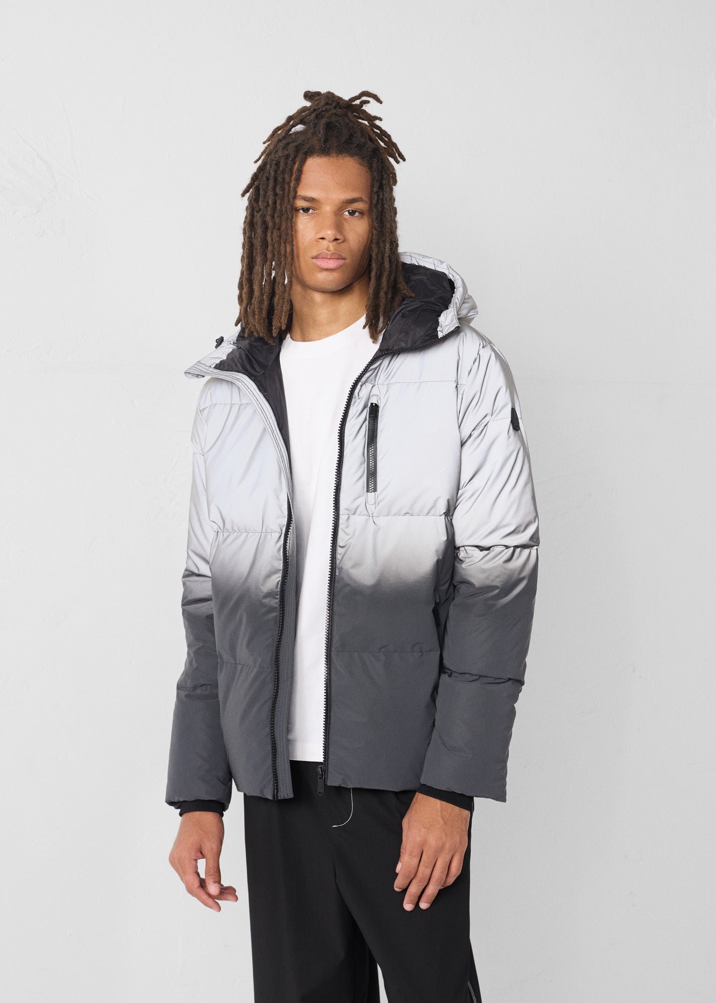 Reflective Orion Puffer Jacket JOTT Black